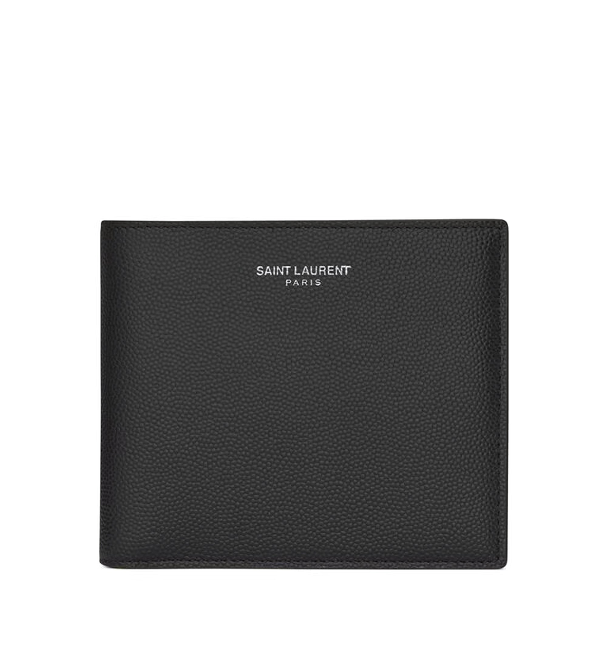 Saint Laurent Paris East/West Wallet With Coin Purse In Grain De Poudre Leather
