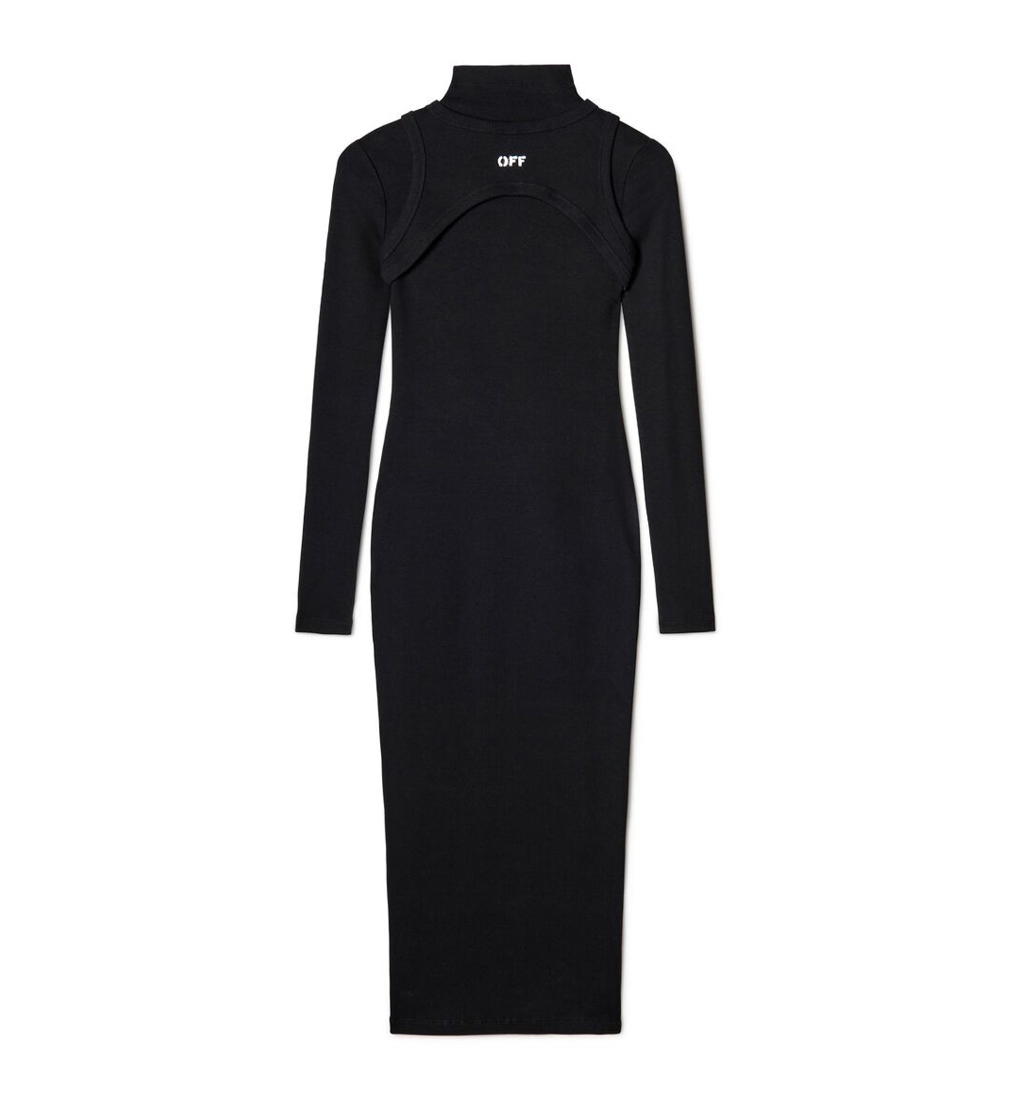 Off Stamp Rib Round Long Dress