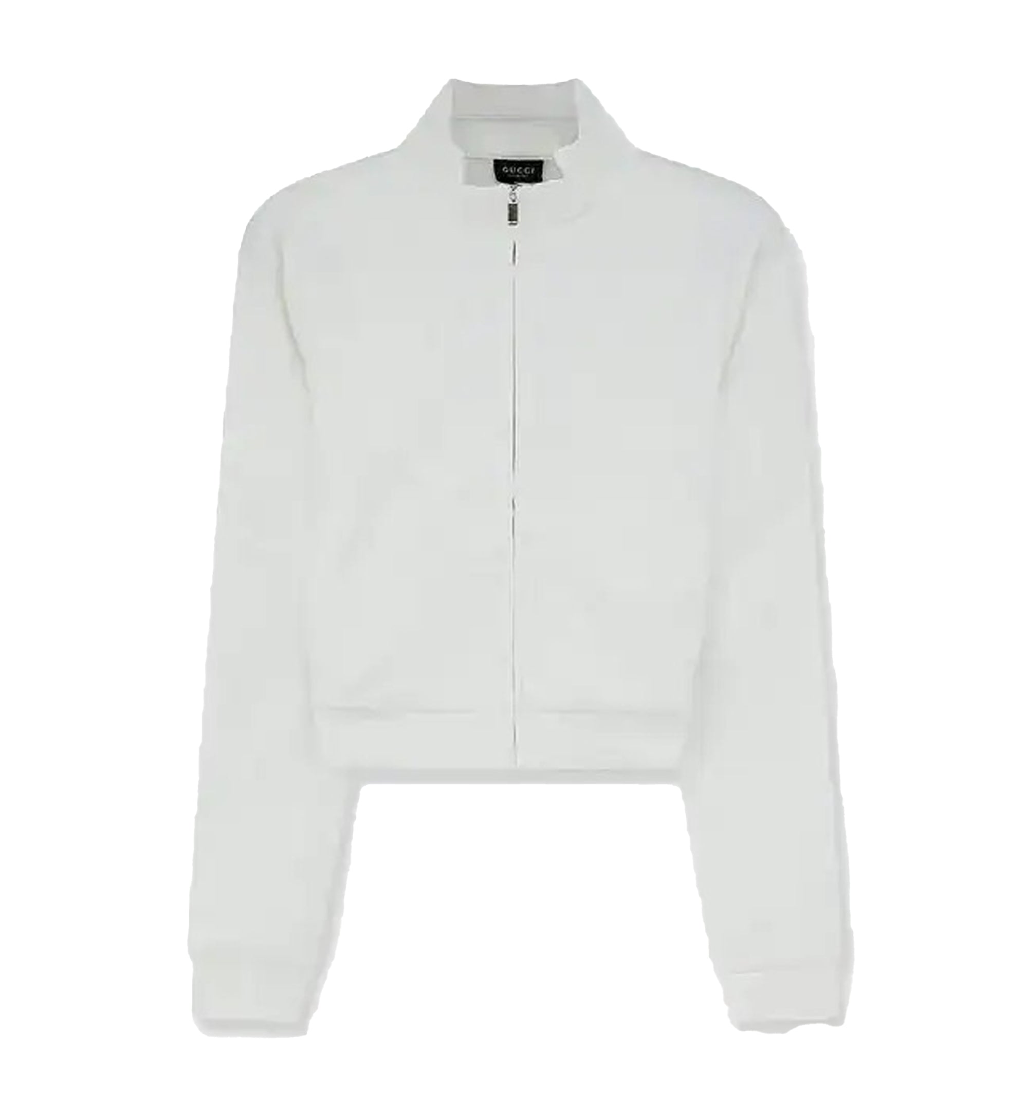 Rib cotton zip sweatshirt with Web