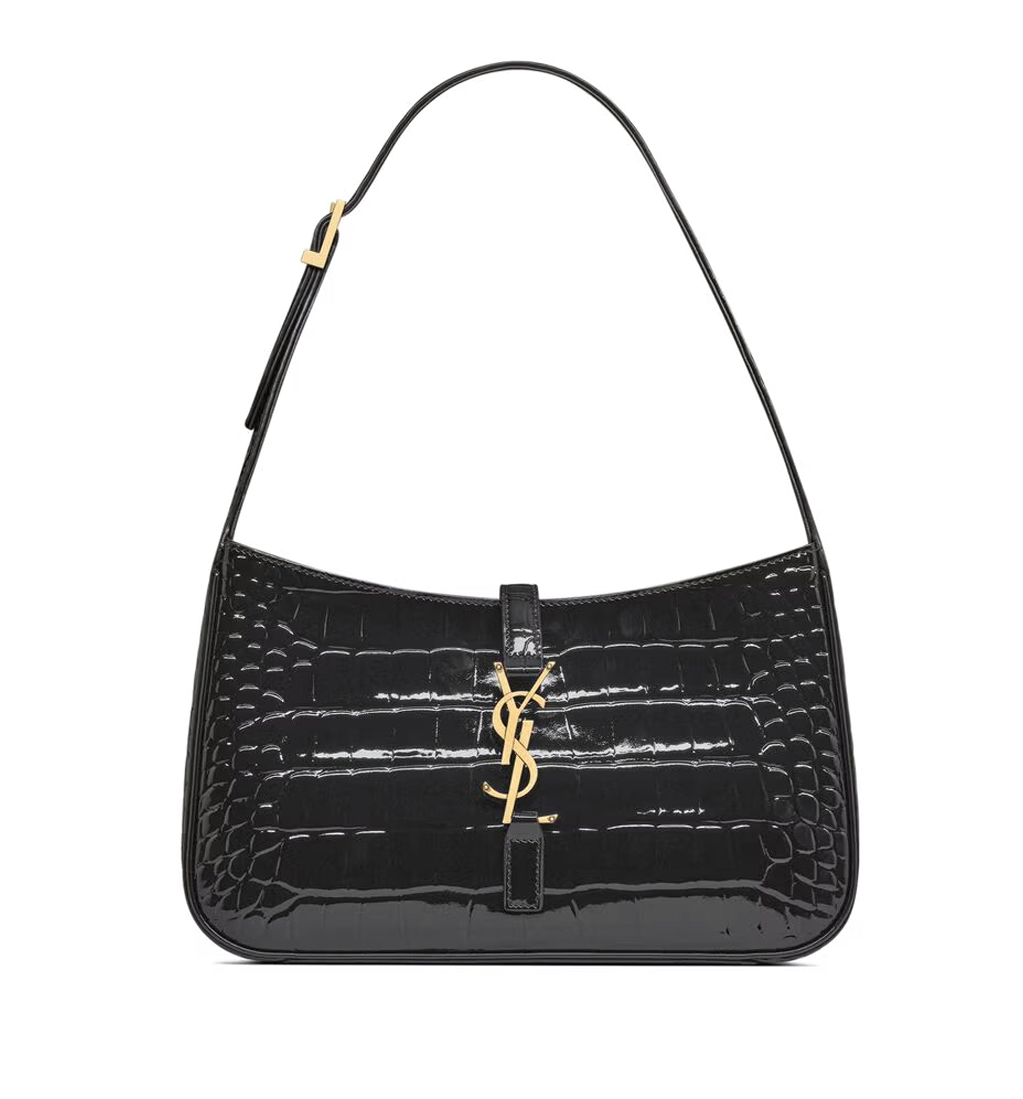 Le 5 À 7 In Crocodile-Embossed Patent Leather