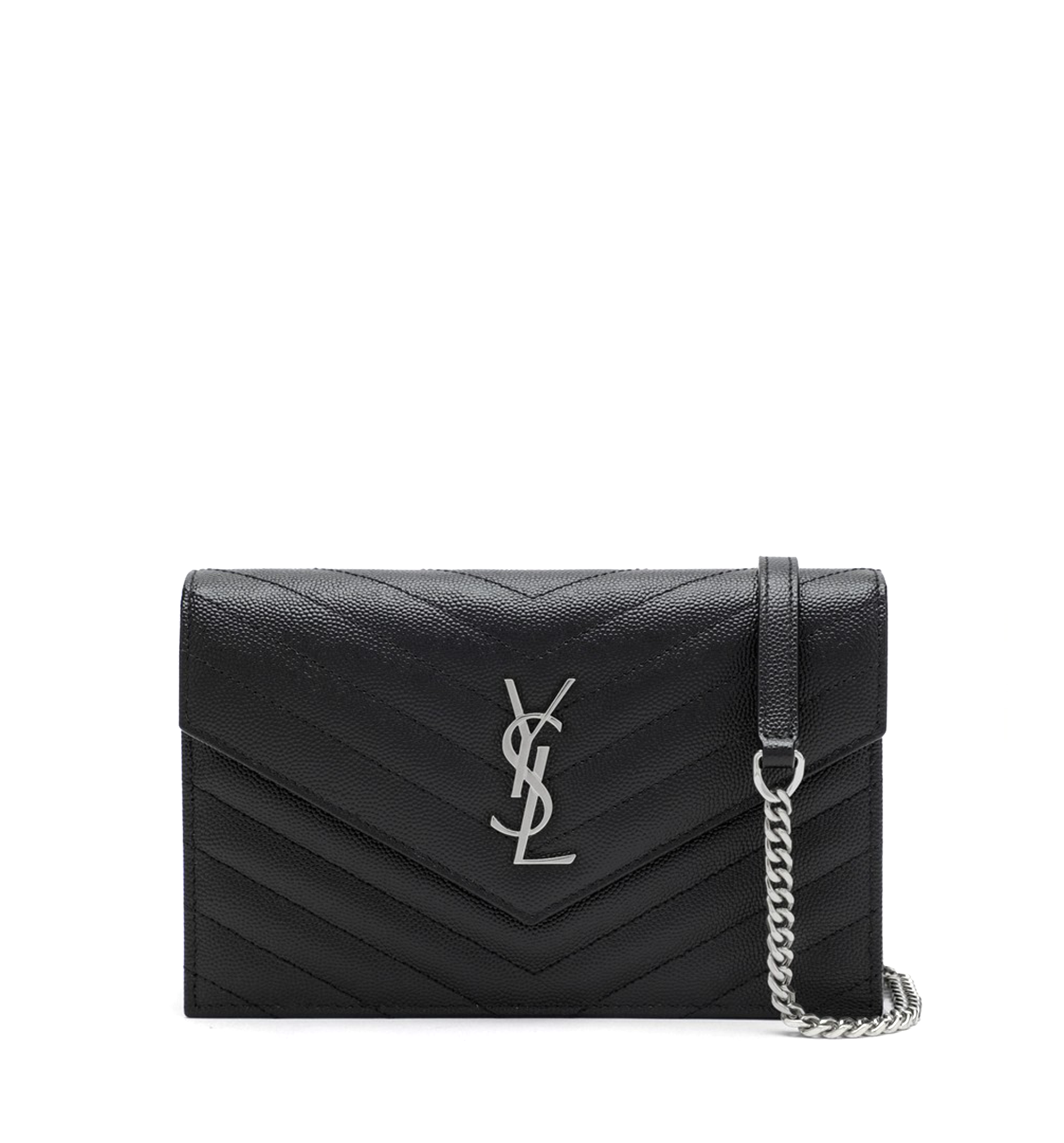 Cassandre Envelope Chain Wallet in Grain de Poudre Leather