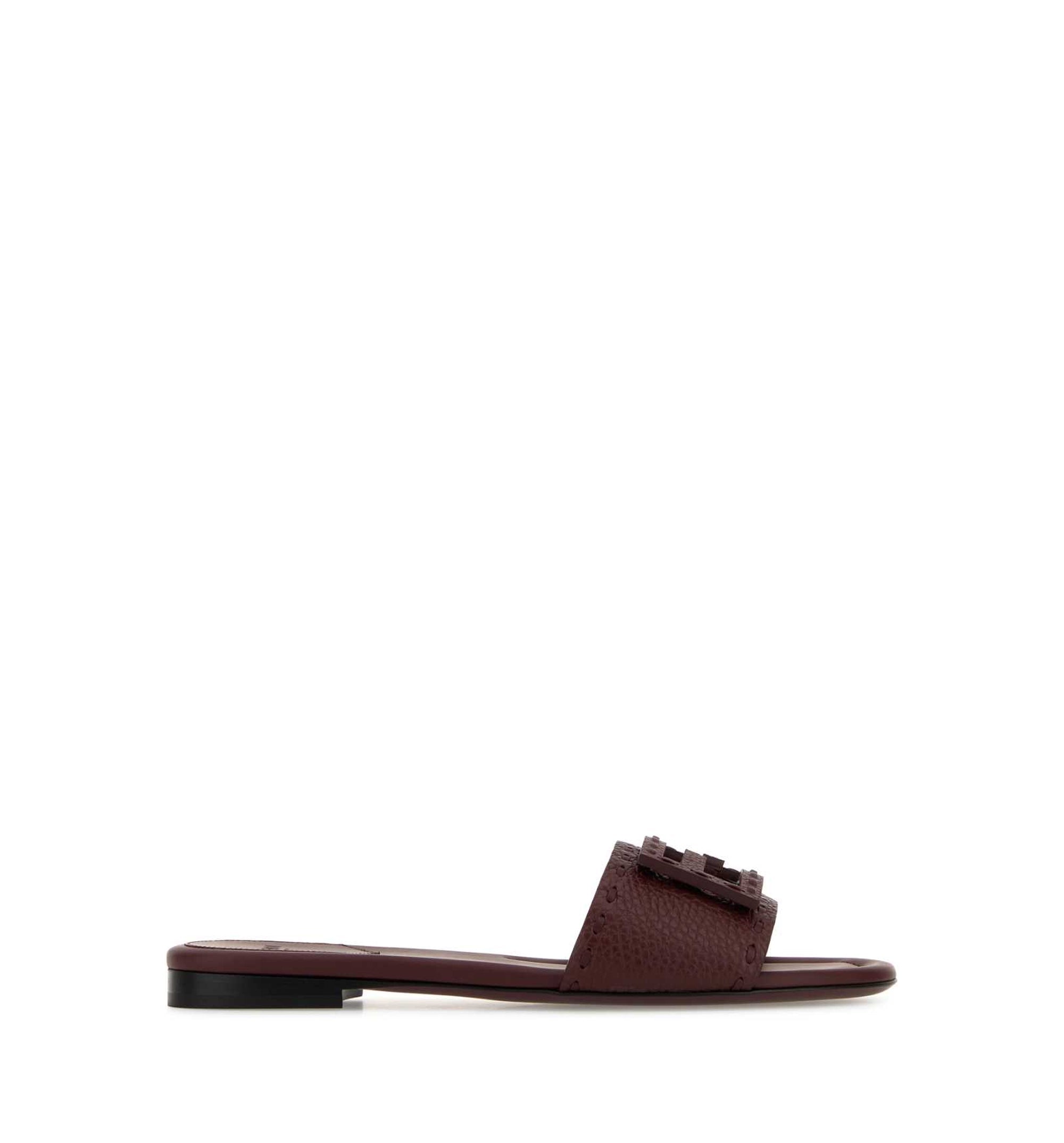 Baguette Leather Slides