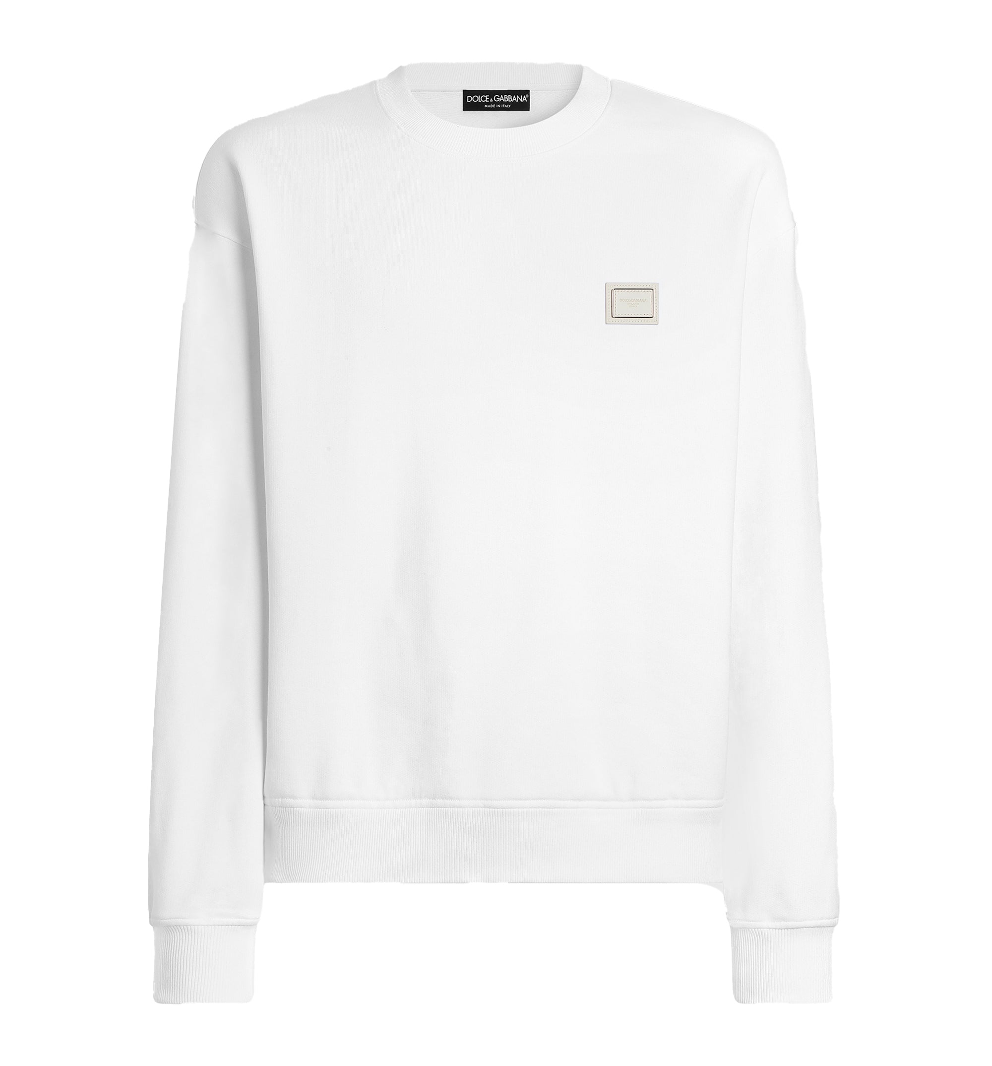 Jersey Sweatshirt With Logo Plate