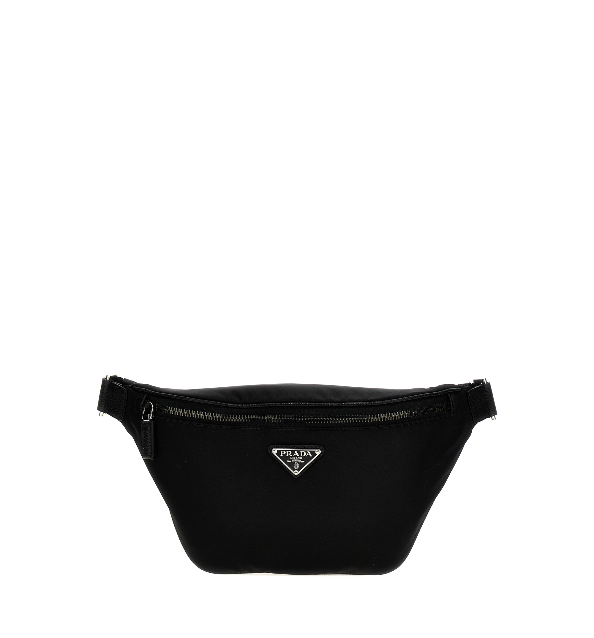 Re-Nylon and Saffiano Leather Belt Bag