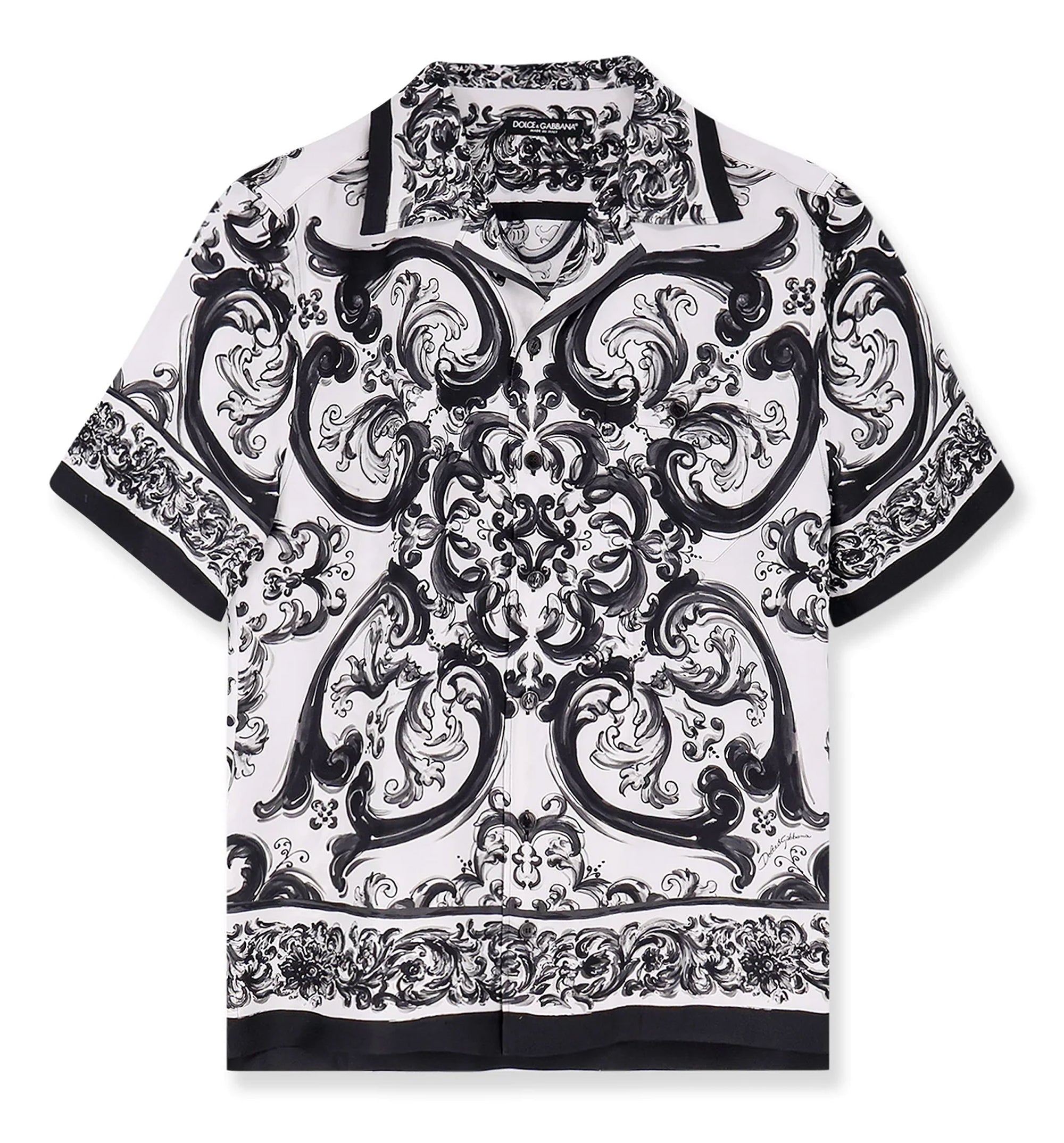 Majolica-print Silk Twill Hawaii Shirt