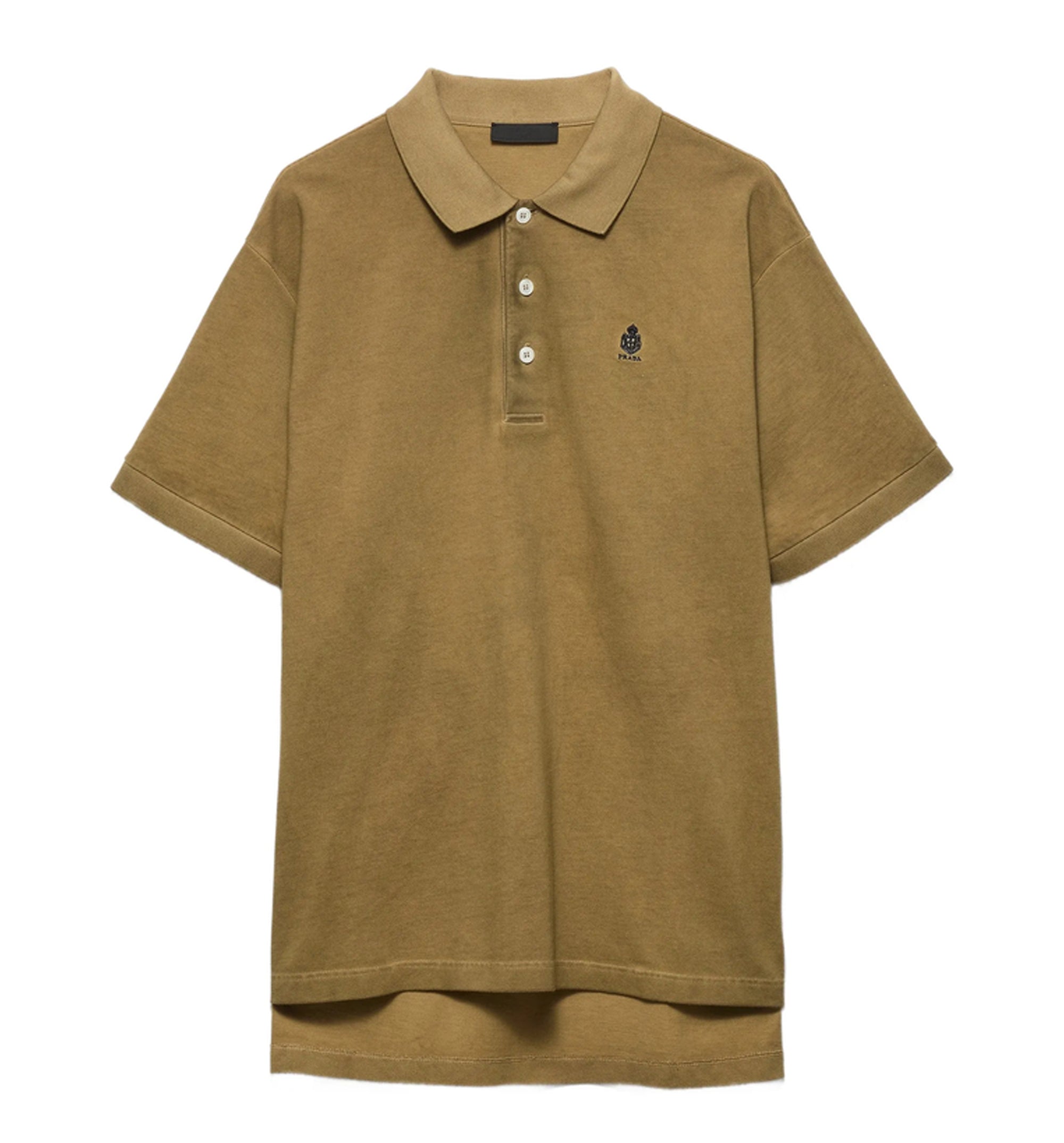 Garment-dyed cotton polo shirt