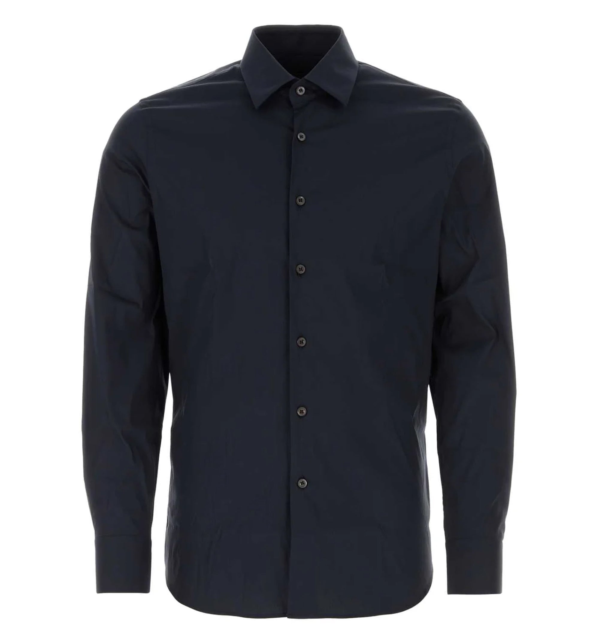 Prada Long-Sleeved Poplin Shirt