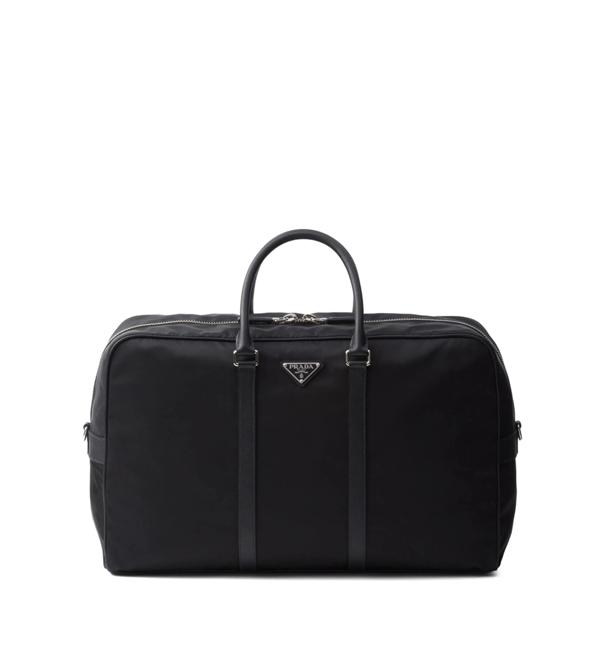 Re-Nylon and Saffiano leather duffel bag