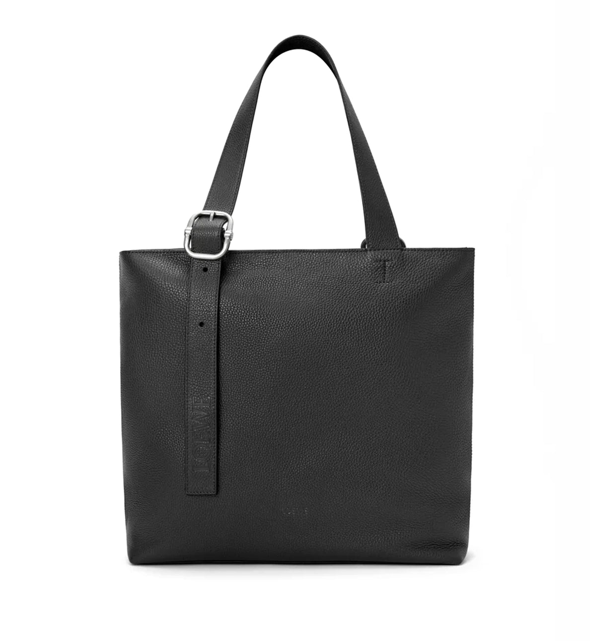 Loop Zipped Tote In Supple Grained Calfskin