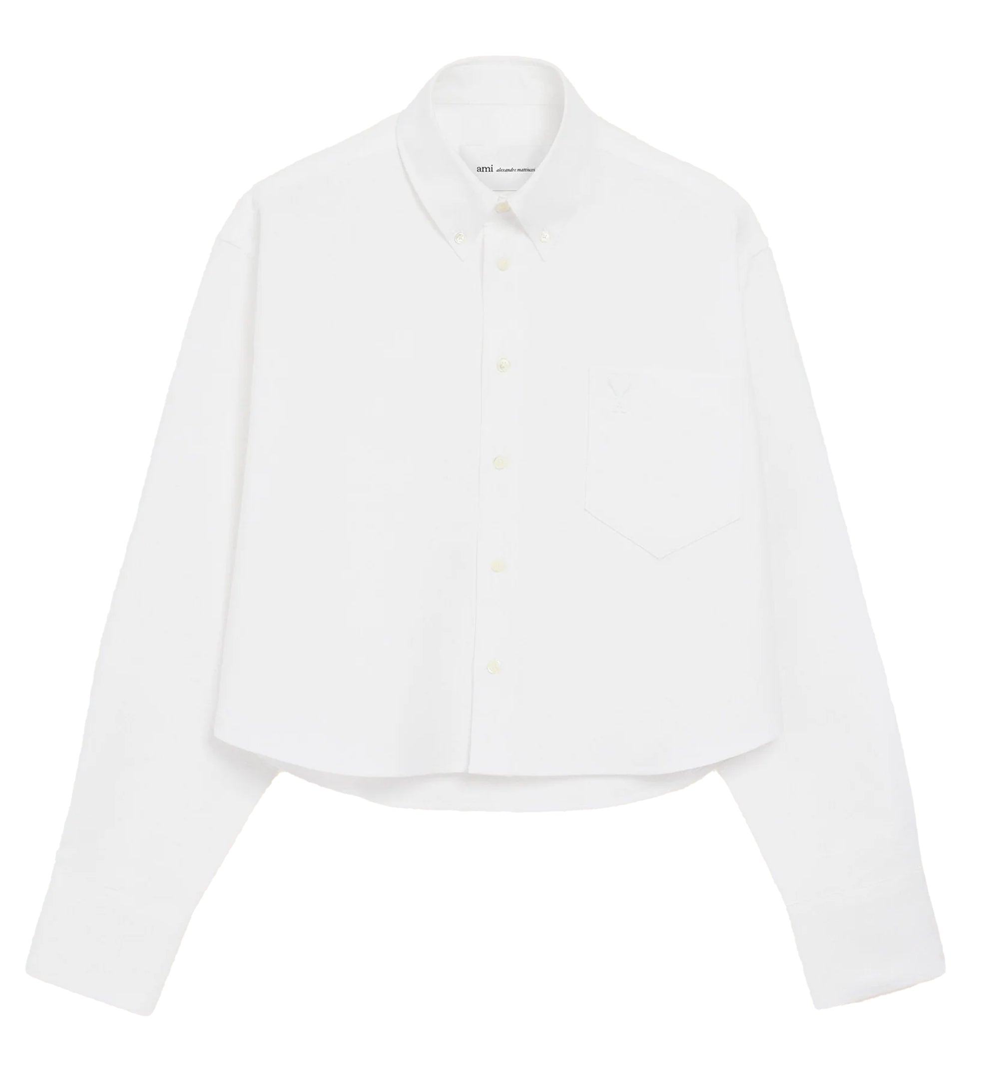 Cotton Ami De Coeur Cropped Oversized Shirt