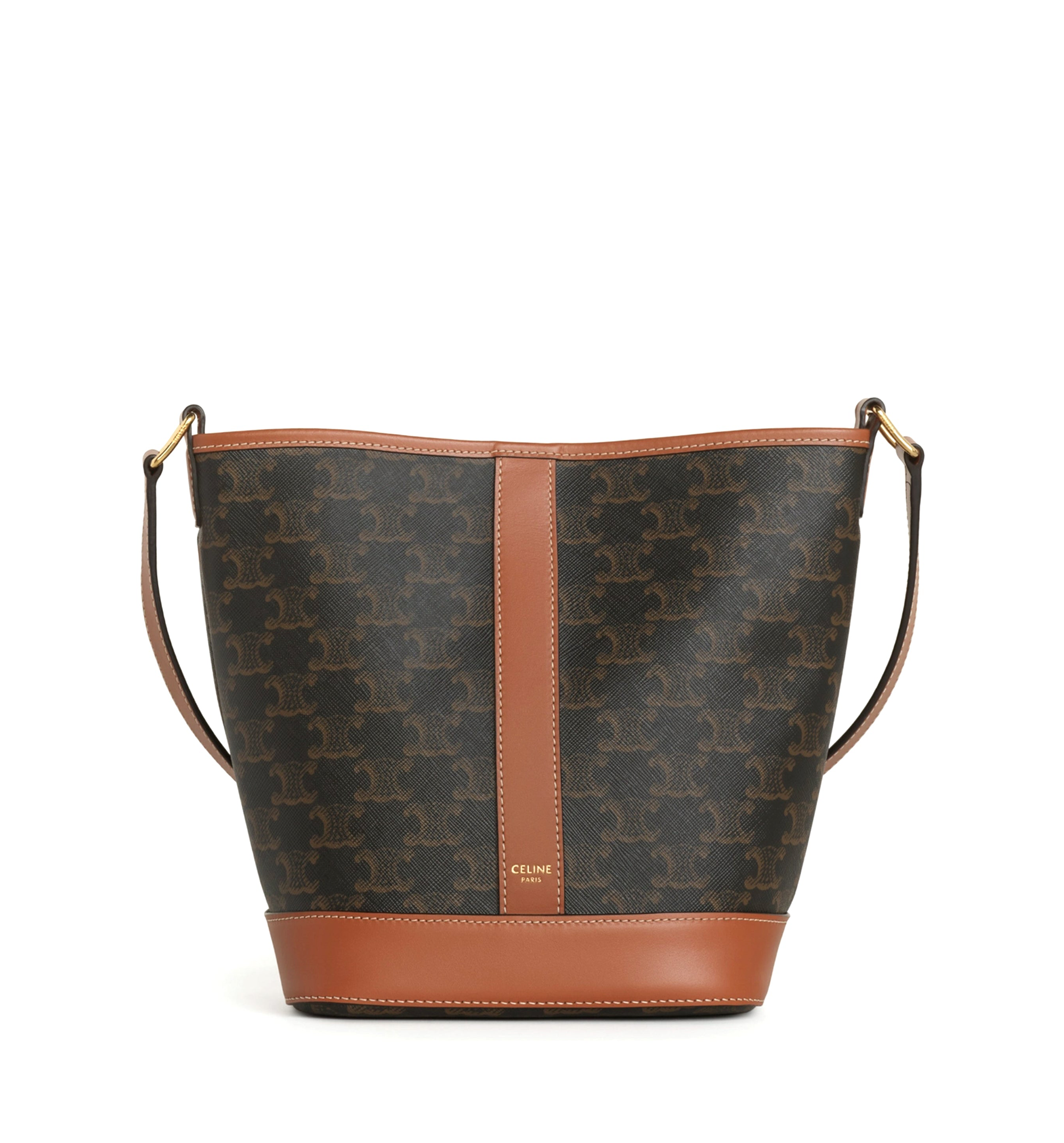 Small Bucket in Triomphe Canvas and Calfskin