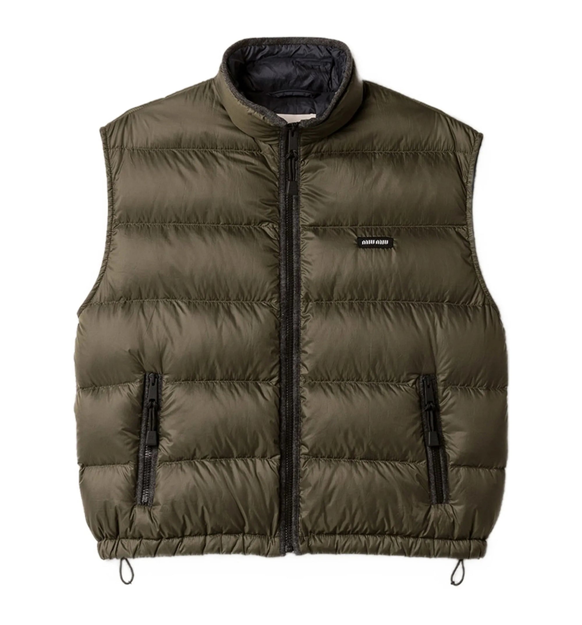 Padded light pongé vest