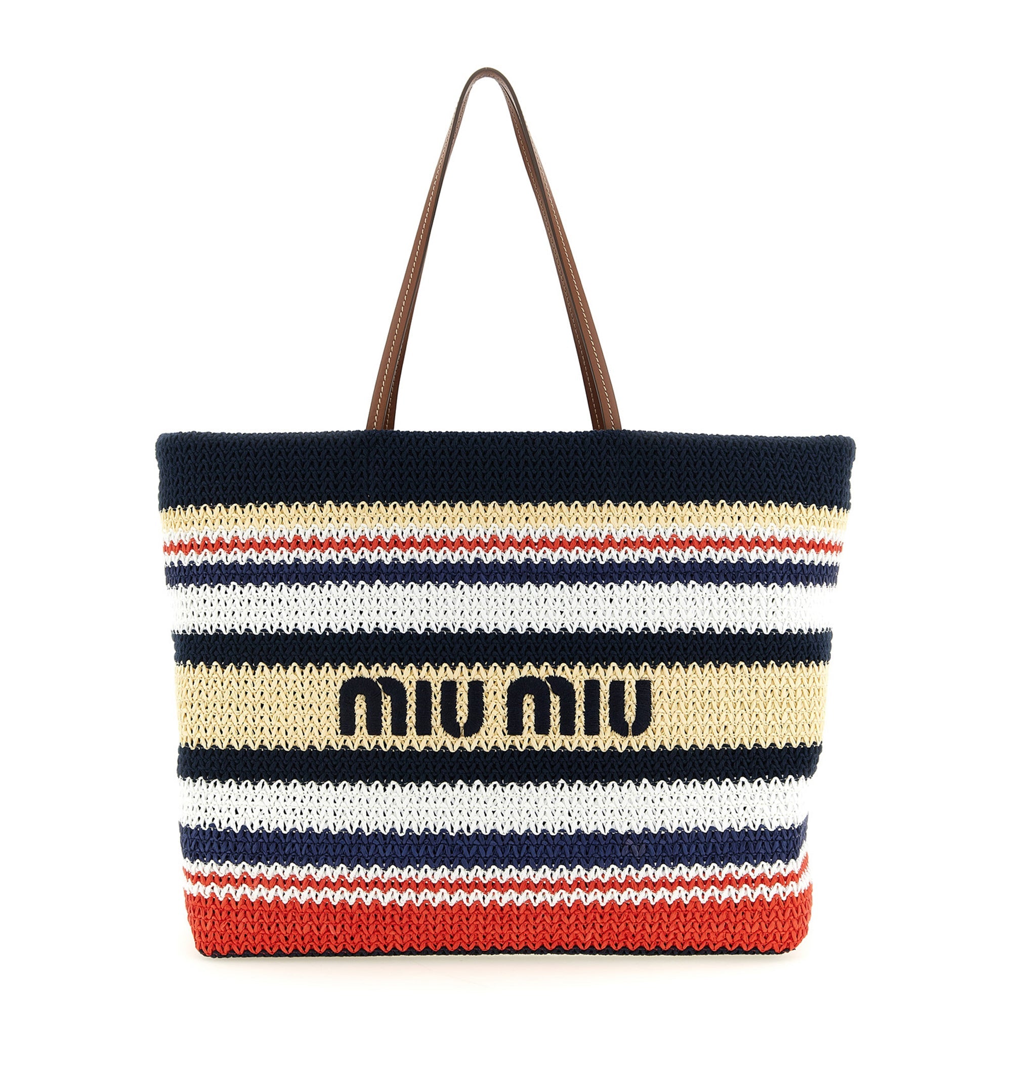 Raffia-Effect Woven Tote Bag