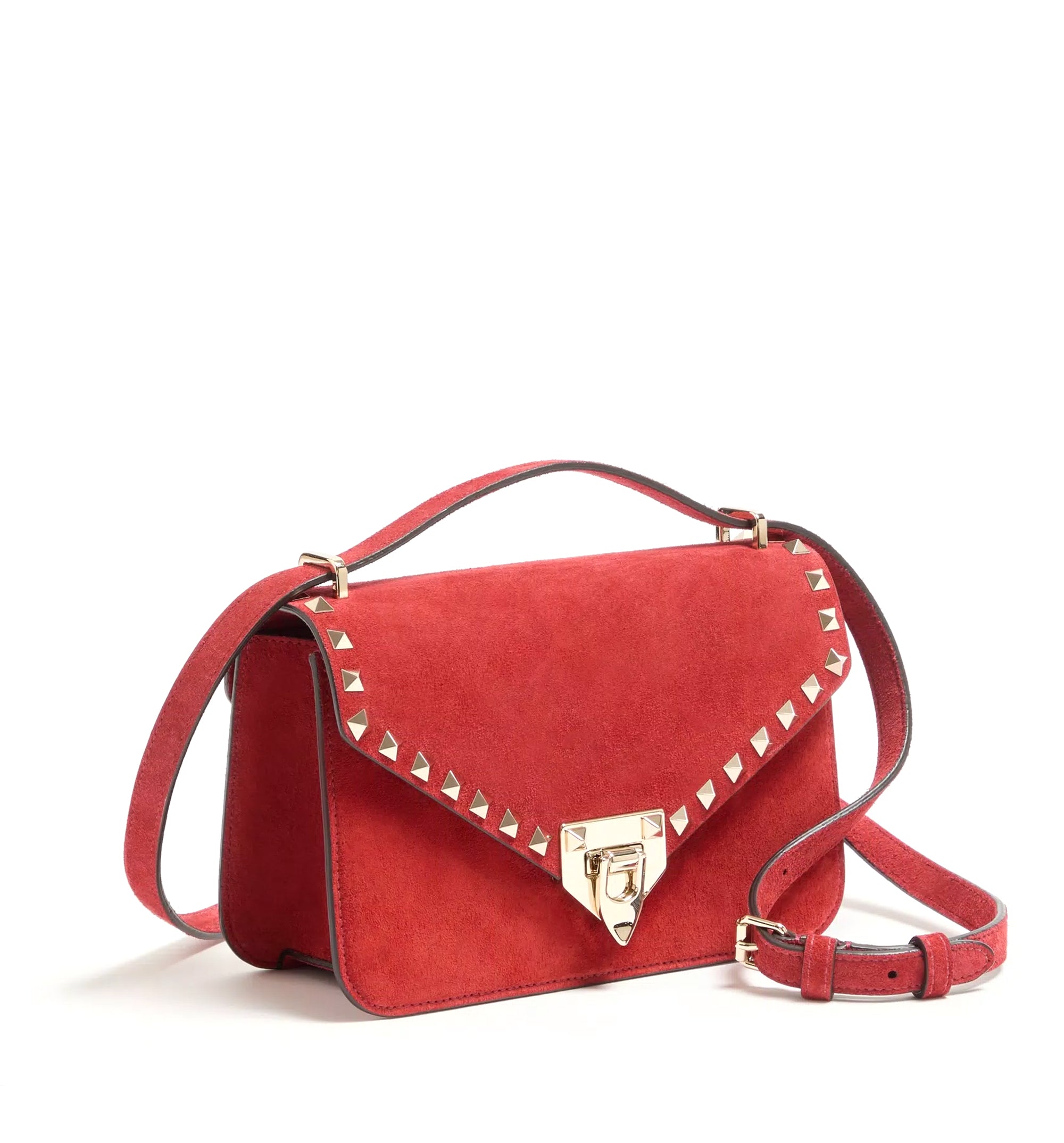 Rockstud Small Suede Crossbody Bag