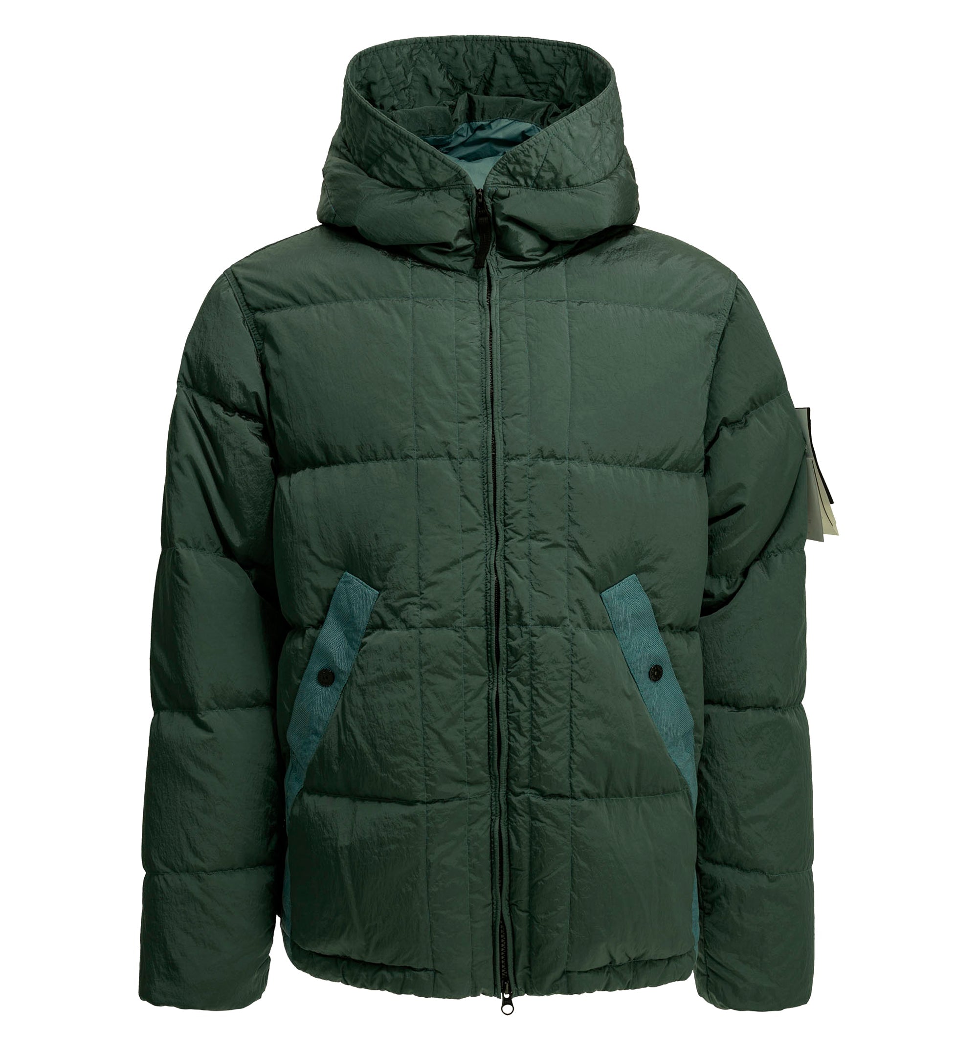 "Nylon Metal" Short Down Jacket