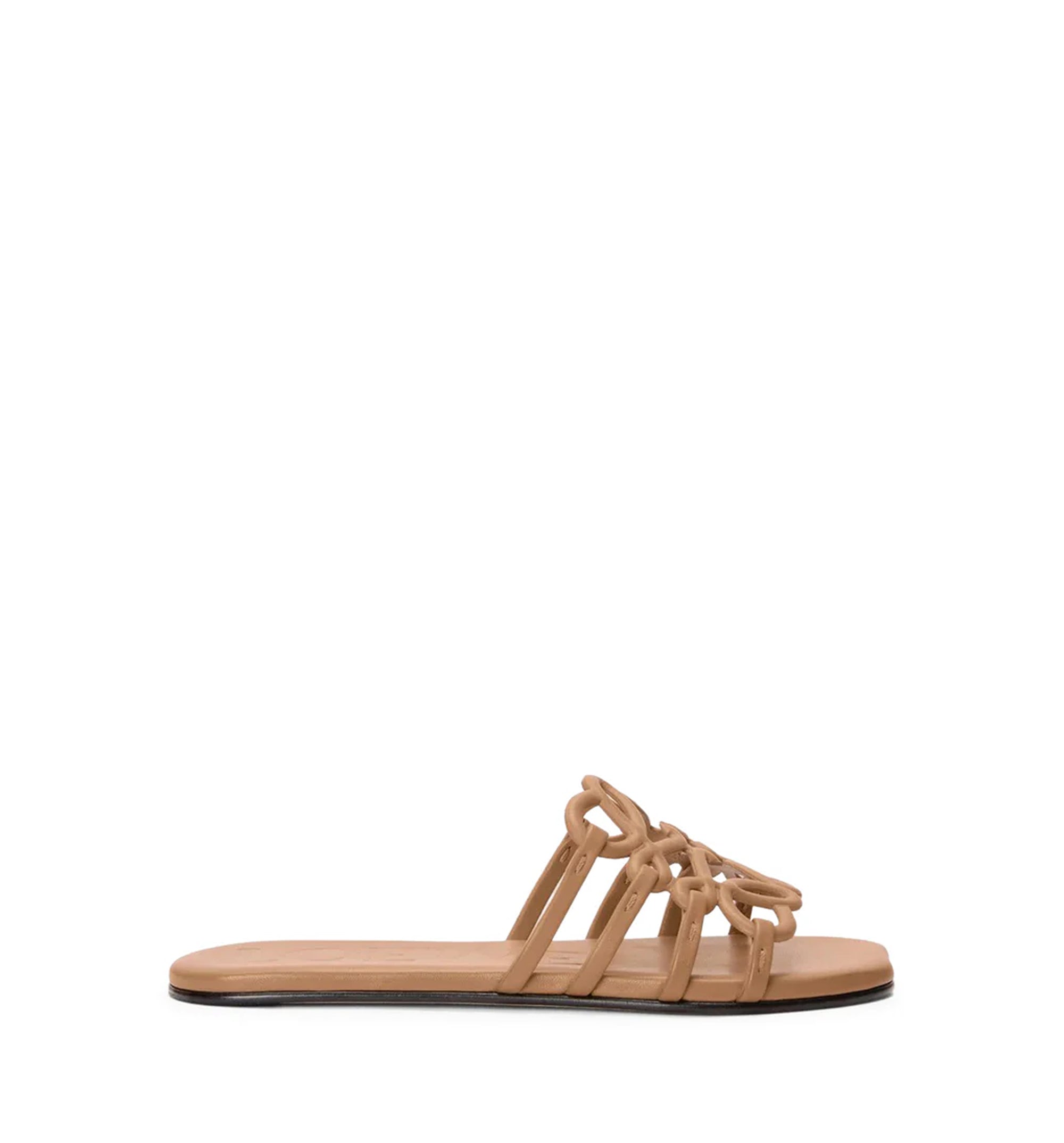 Petal Anagram Slide In Soft Calfskin