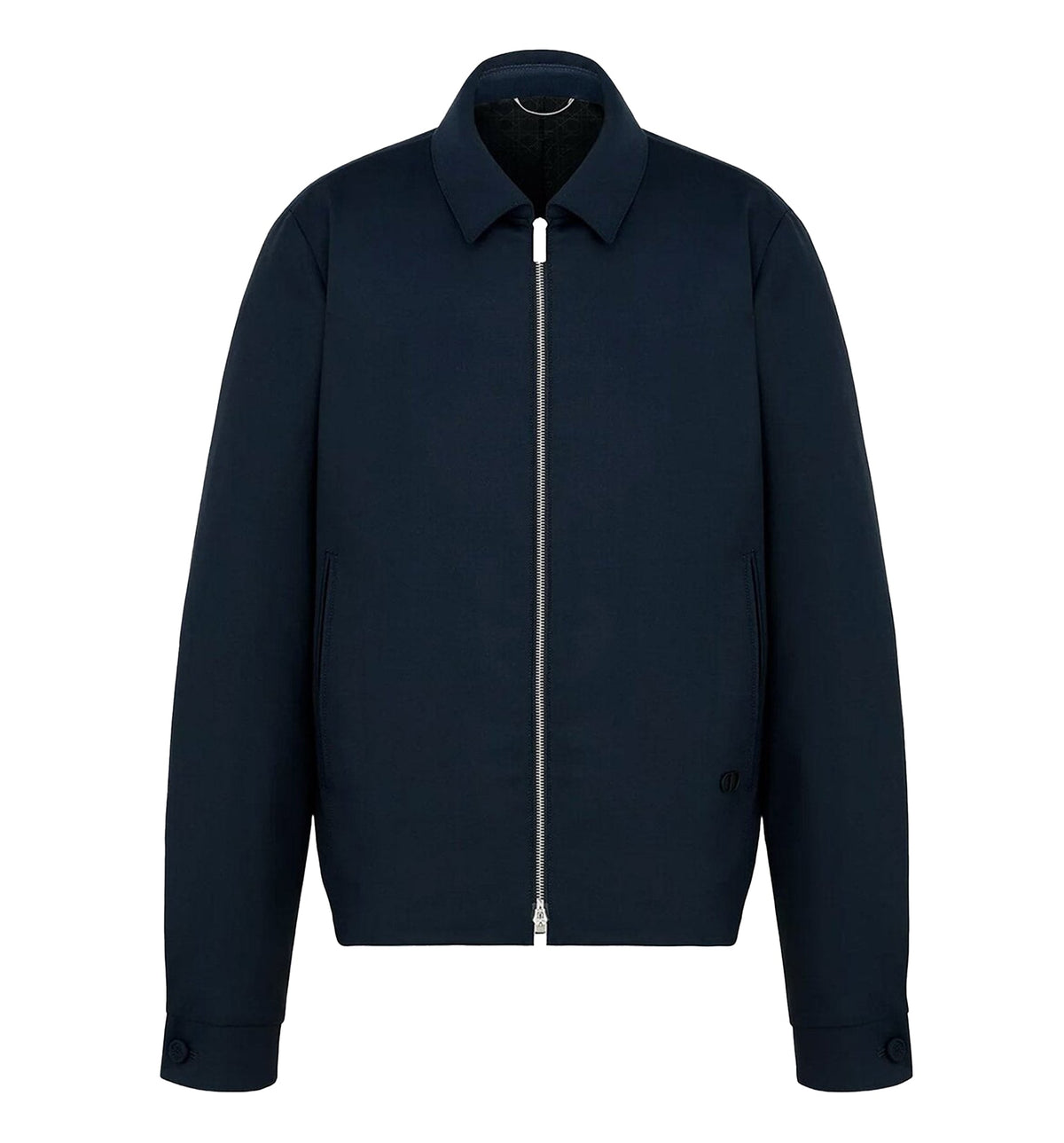 Zippered jacket in virgin wool