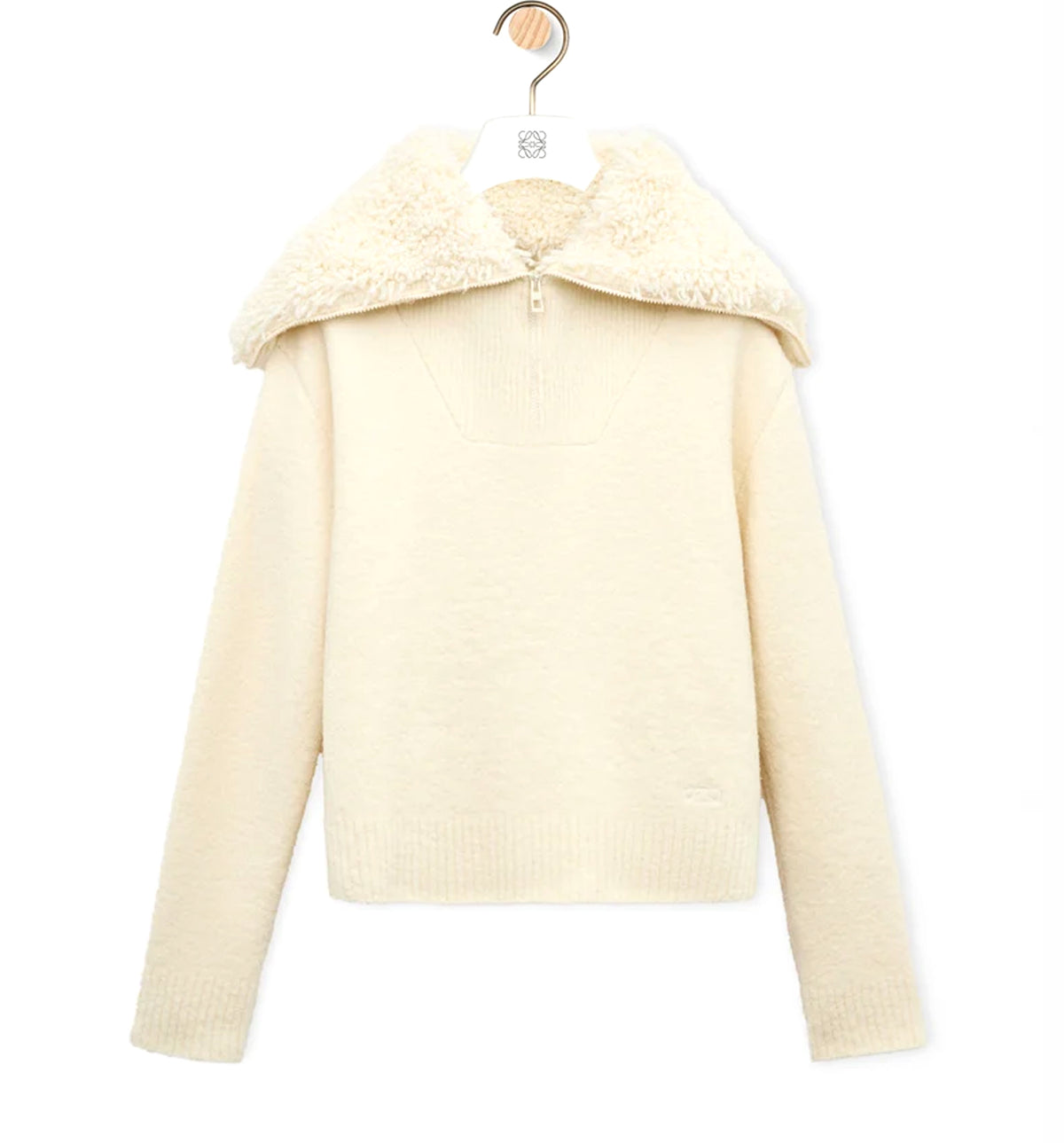 Zip-up sweater in wool blend