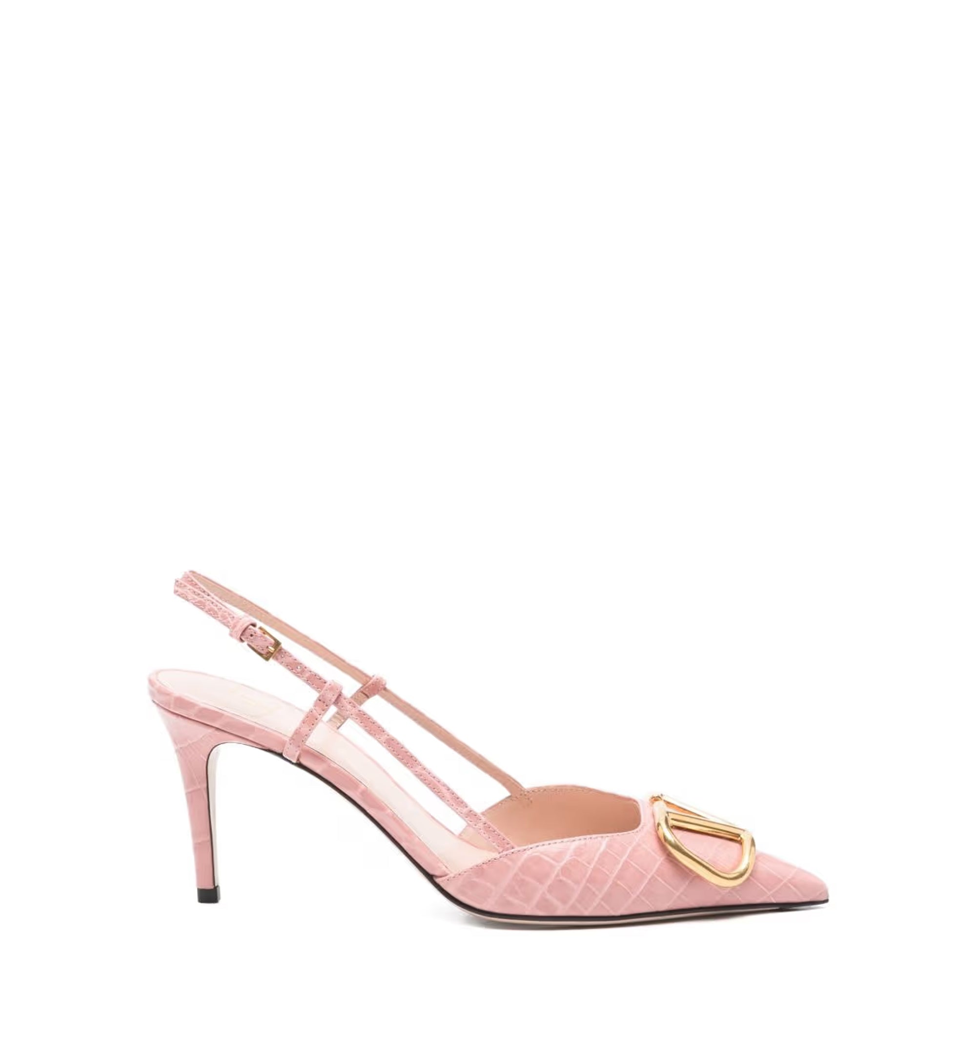 VLogo Signature Leather Slingback Pumps