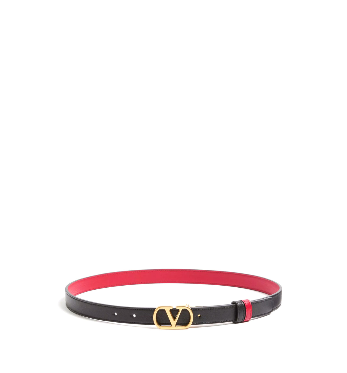 VLogo Signature Reversible Shiny Calfskin Belt