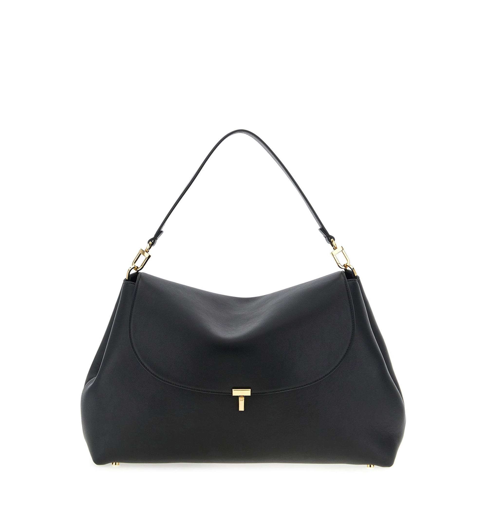 T-lock Leather Satchel