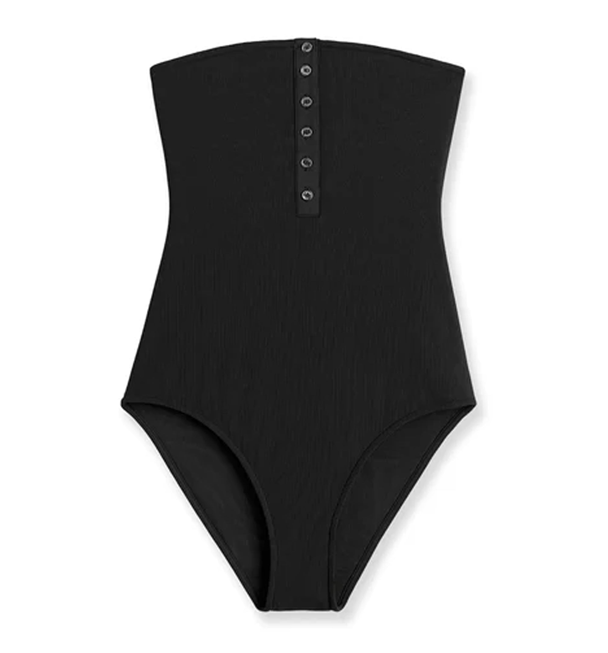 Ribbed Strapless Swimsuit