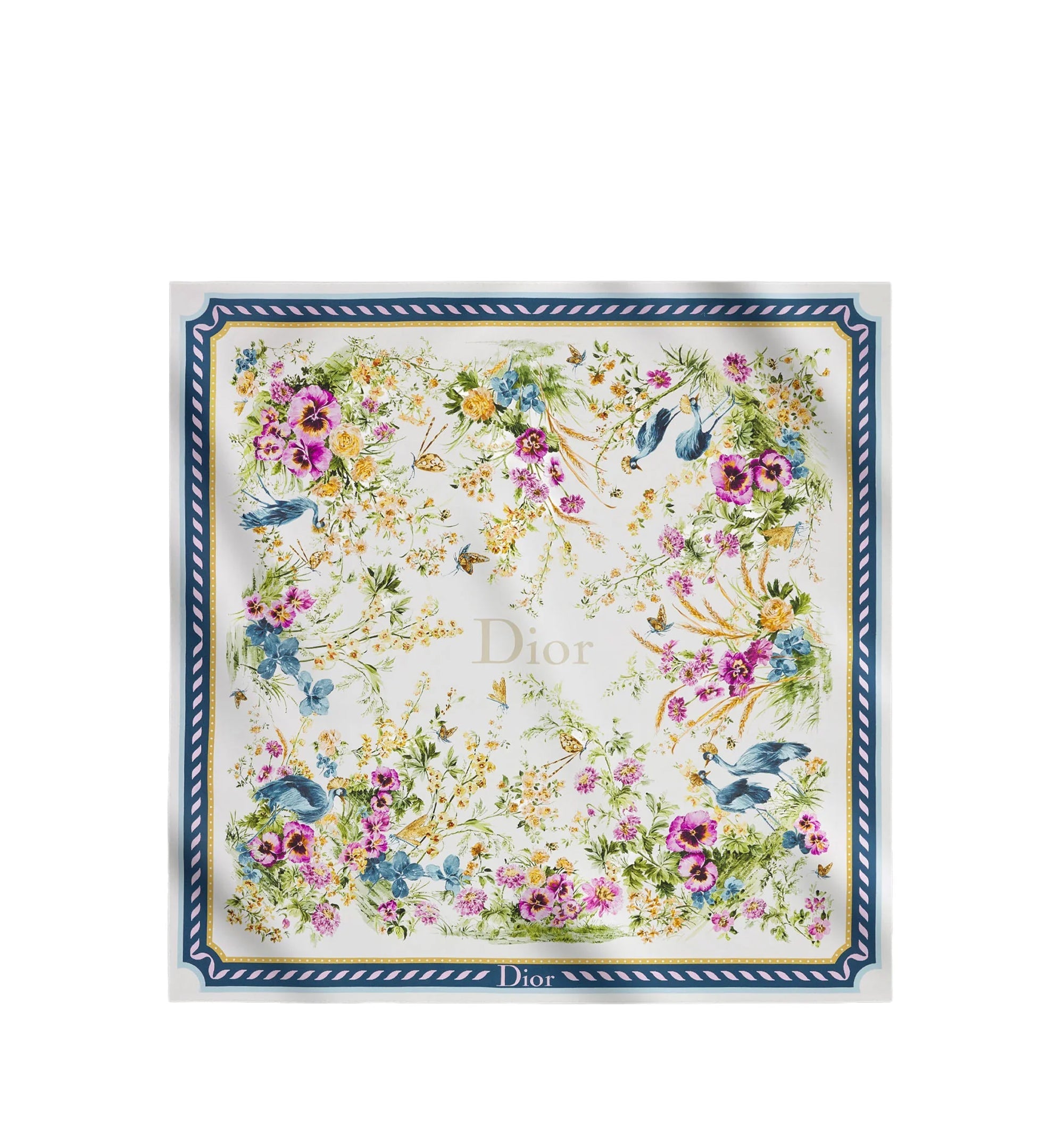 Dioriviera Toile de Jouy Floral Garden 90 Square Scarf