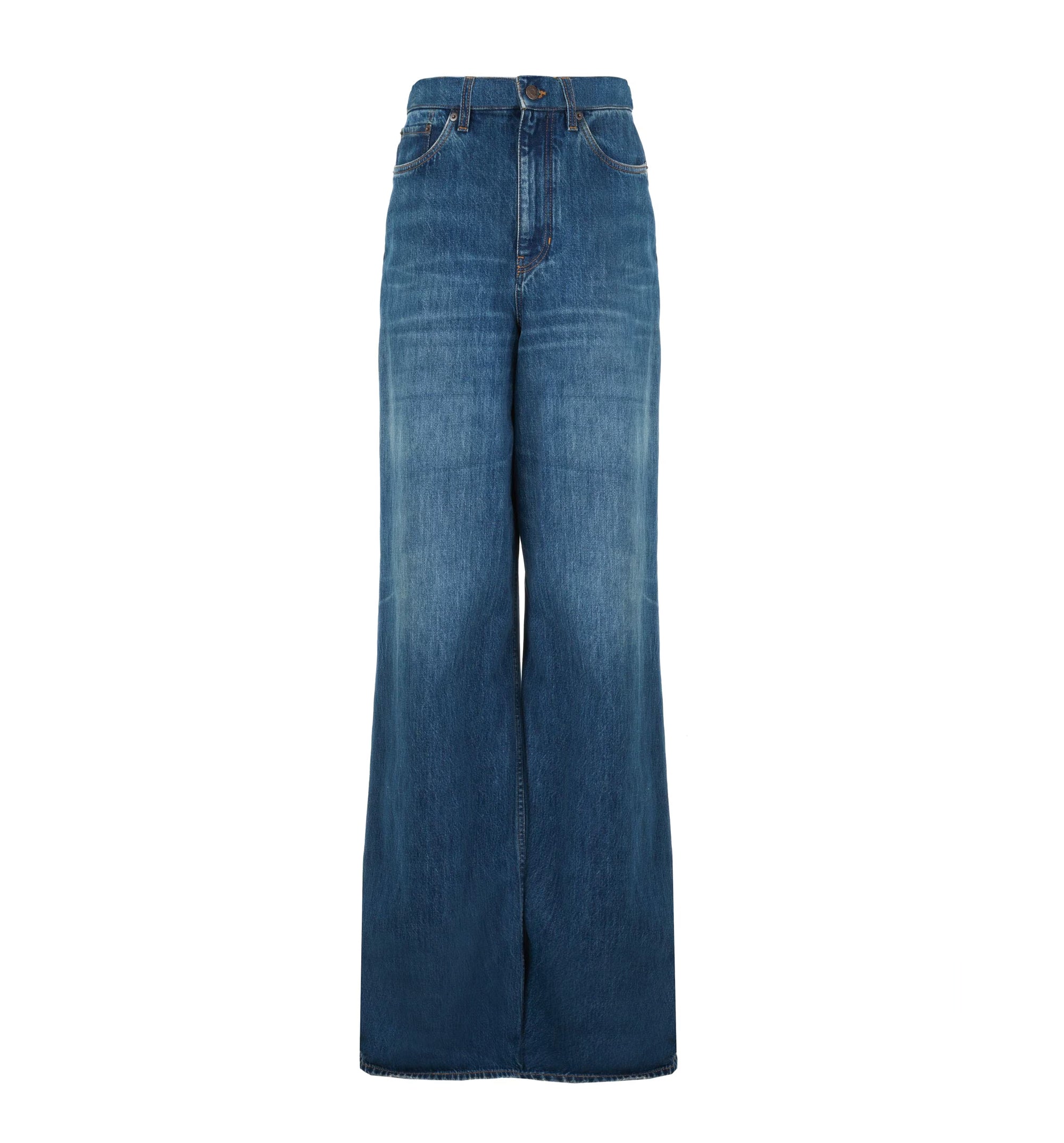 Wide-leg jeans in denim