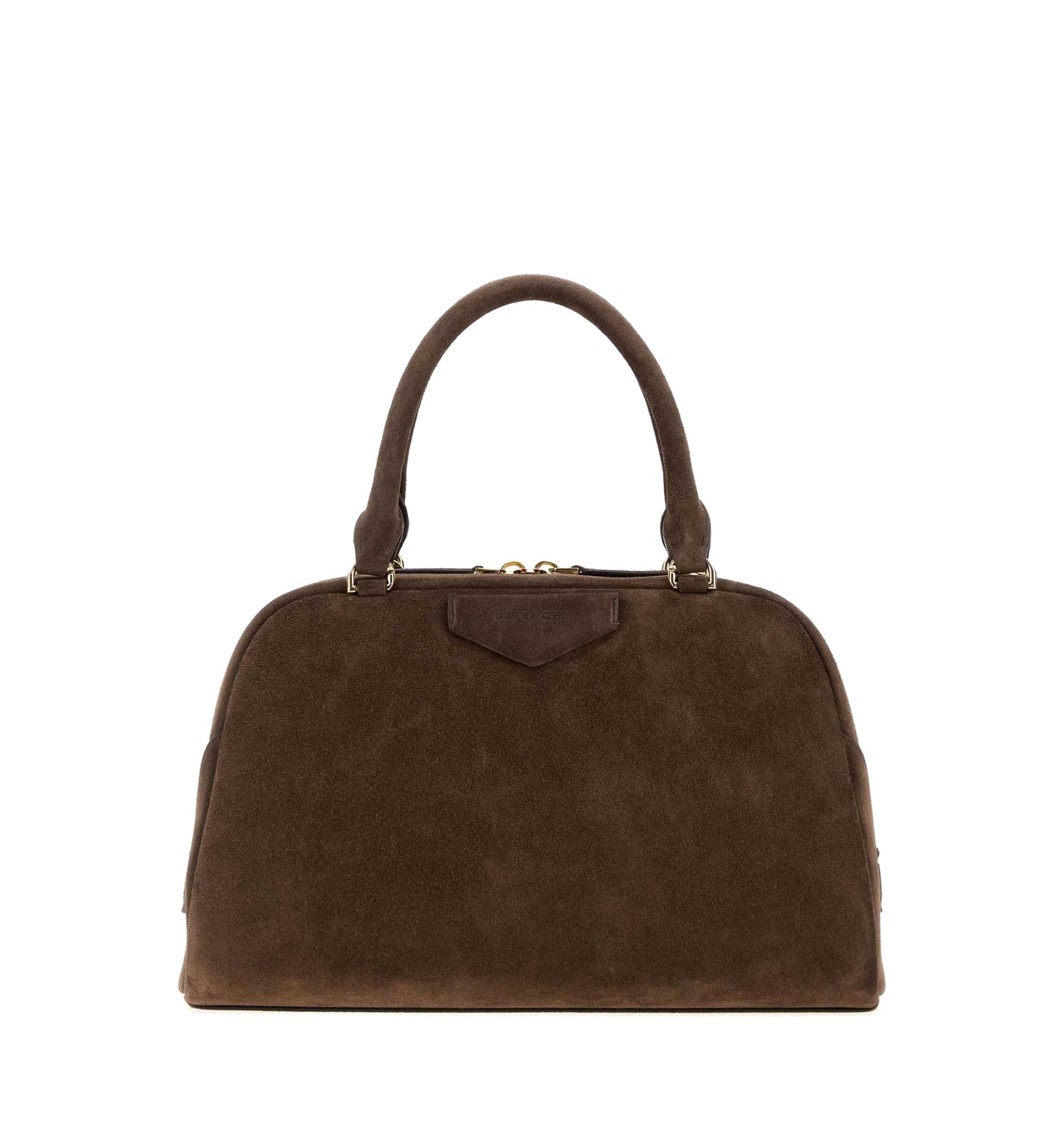 Antigona East-West Bowling Bag In Suede