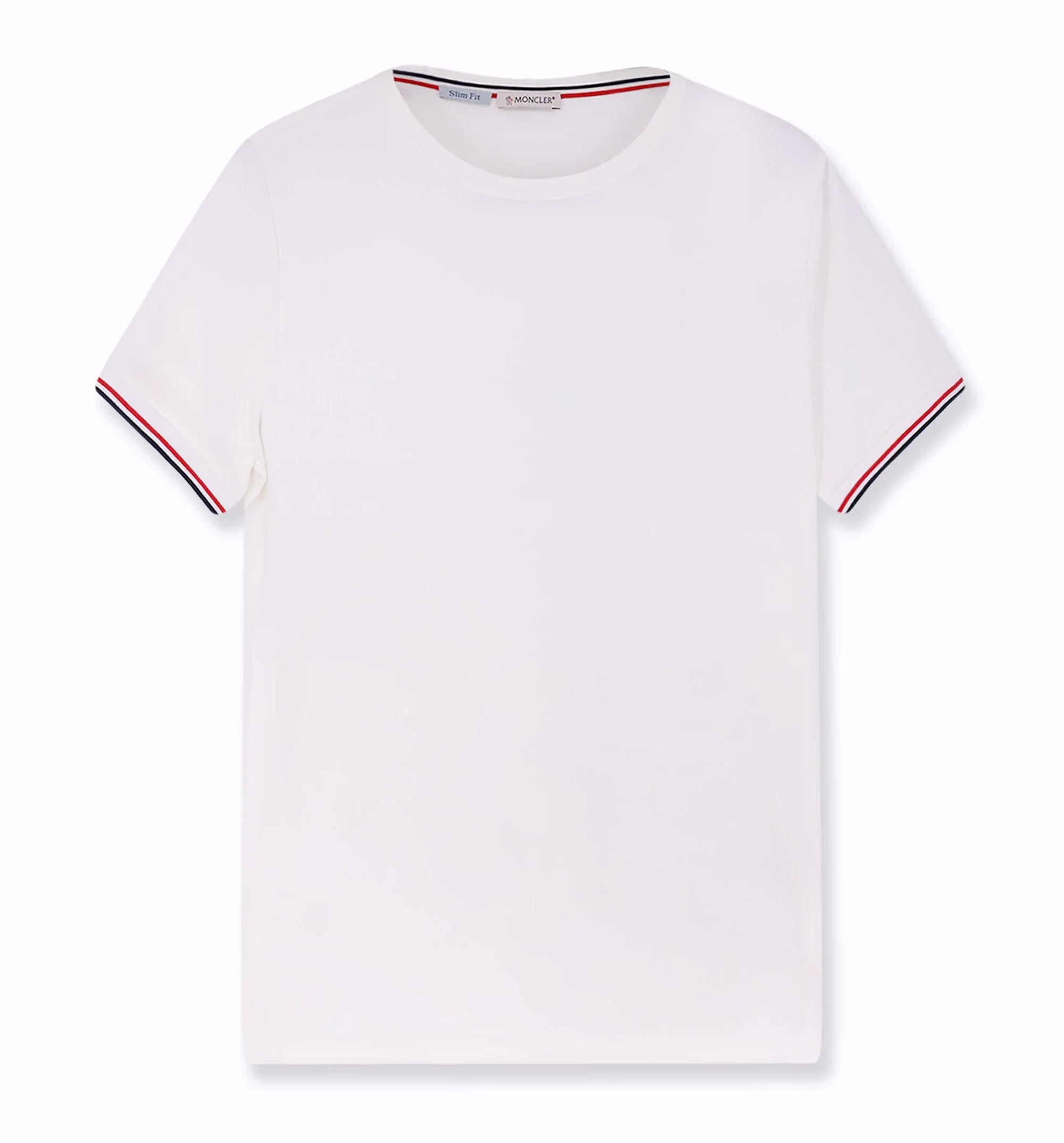 Tricolor-Trimmed Cotton T-Shirt