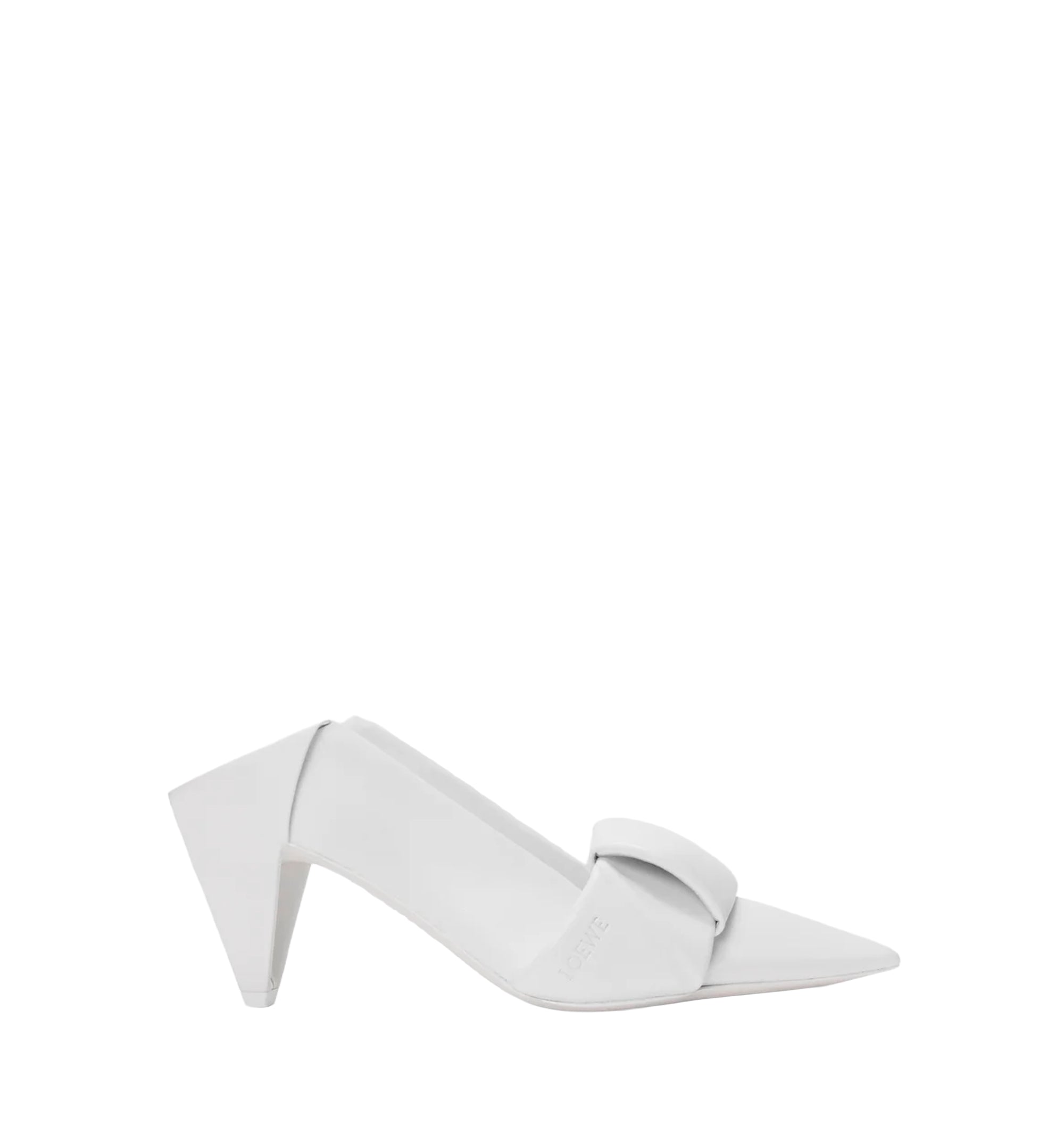 Origami flap back pump in lambskin