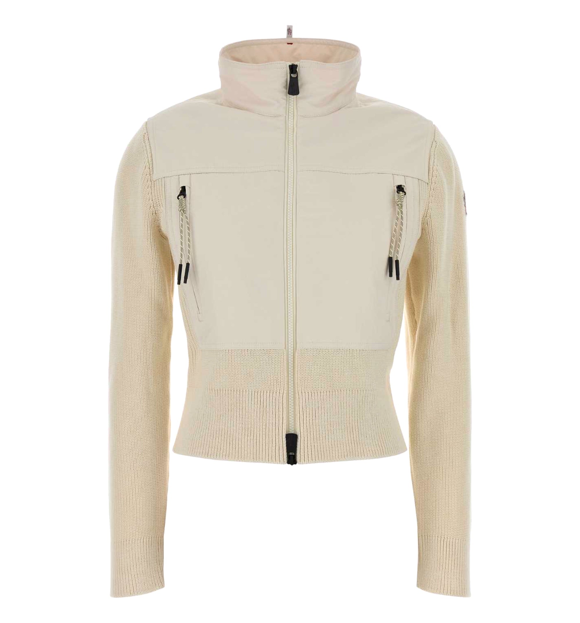 Padded Zip-Up Cotton Cardigan