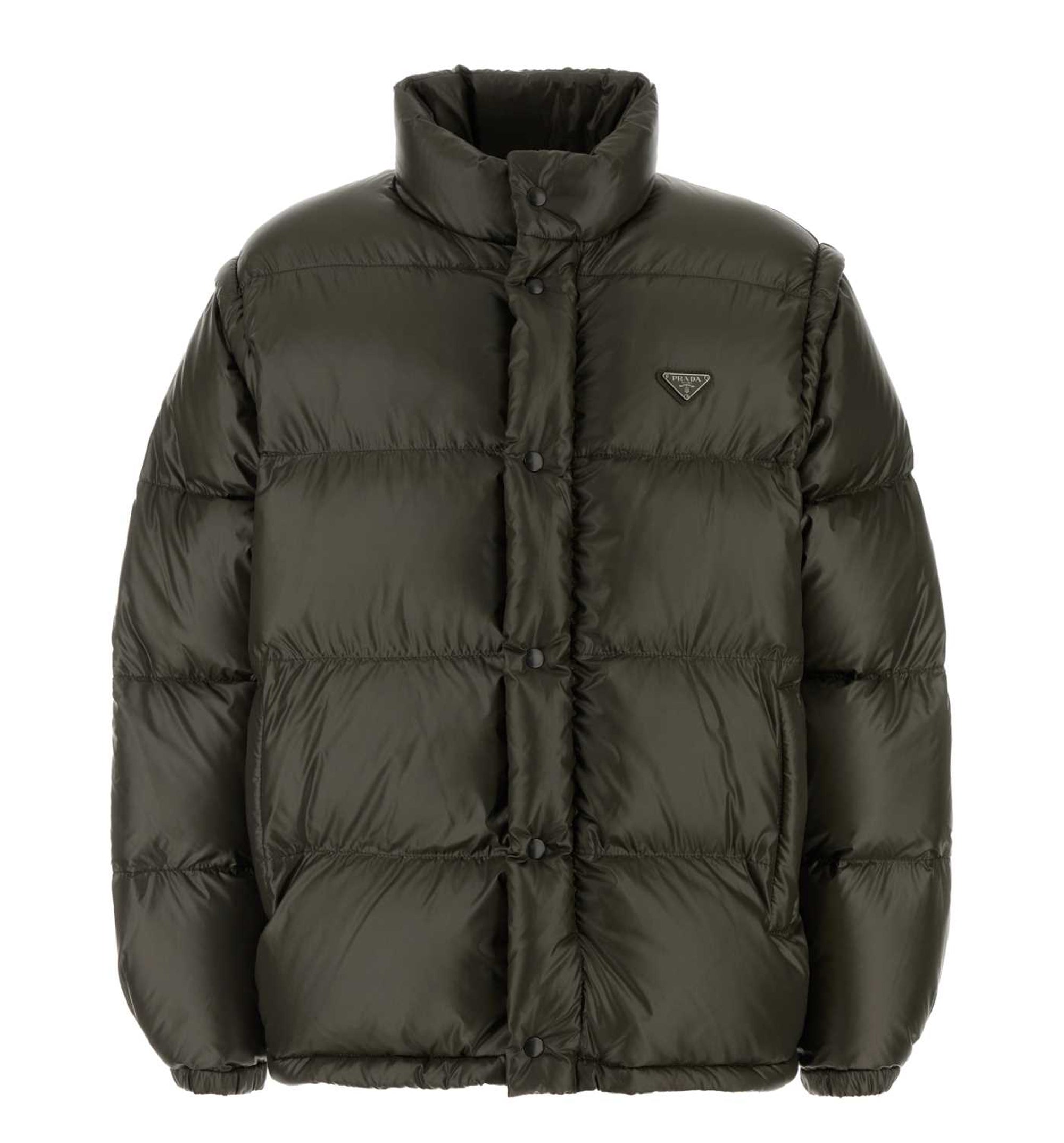 Logo Plaque High Neck Puffer Jacket