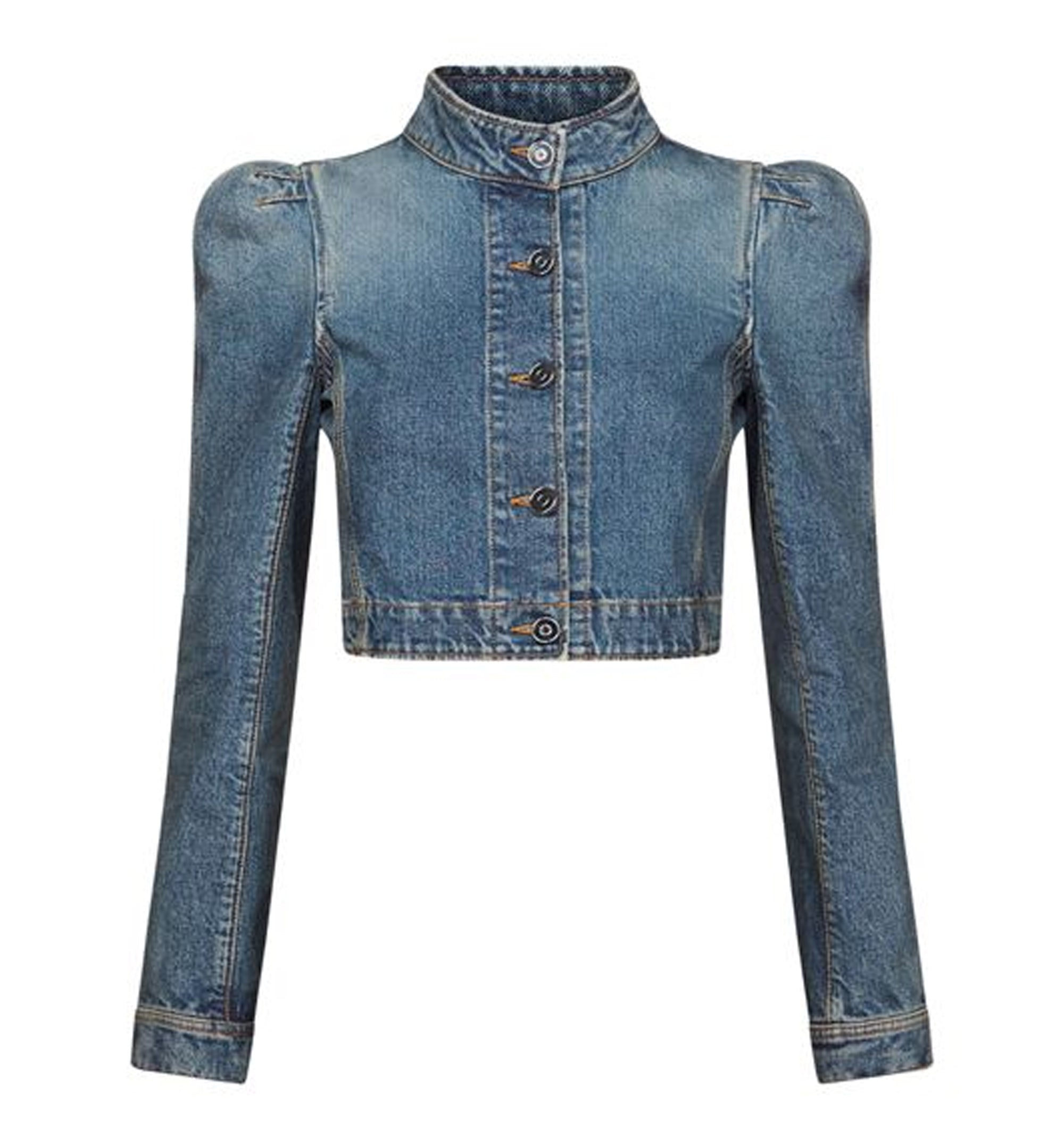 Denim High Neck Jacket
