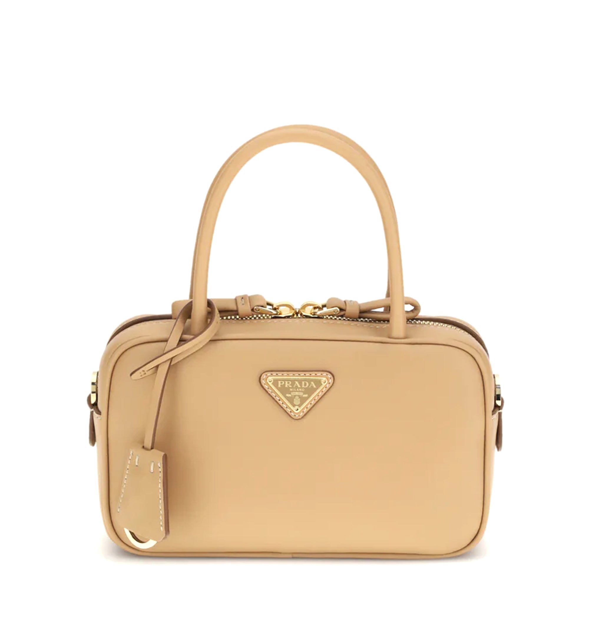 Mini Leather Top Handle Bag With Shoulder Strap