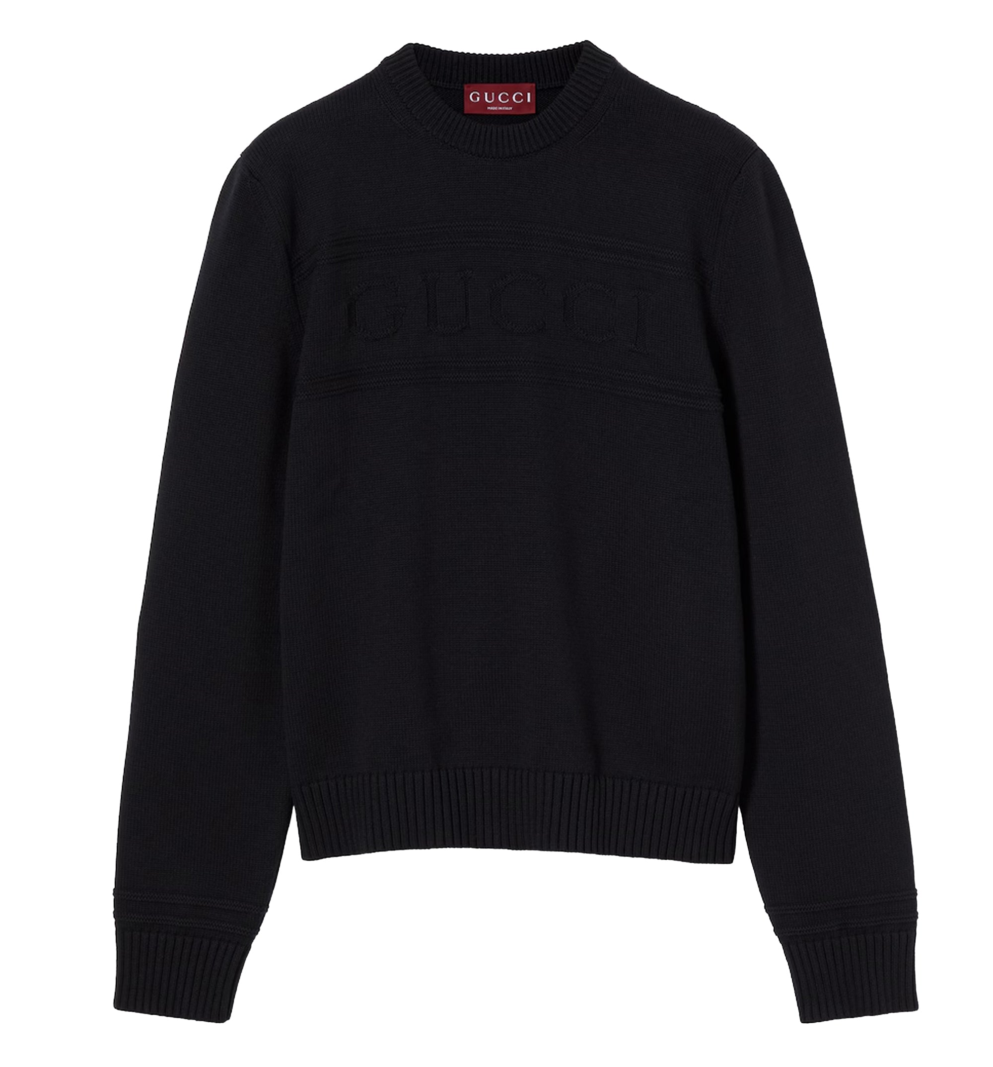 Knit Cotton Wool Sweater With Intarsia