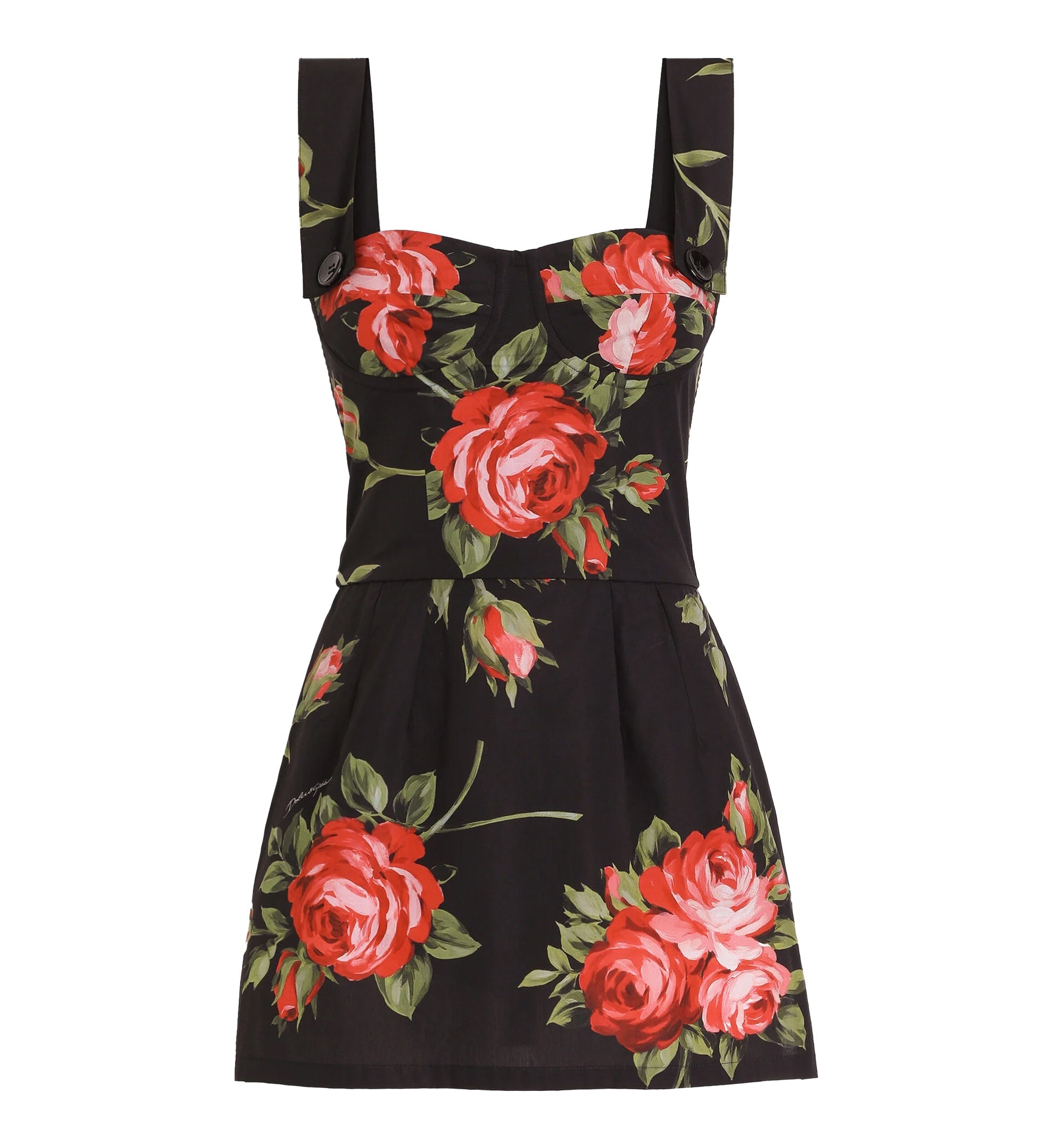 Rose Bouquet-Print Cotton Top