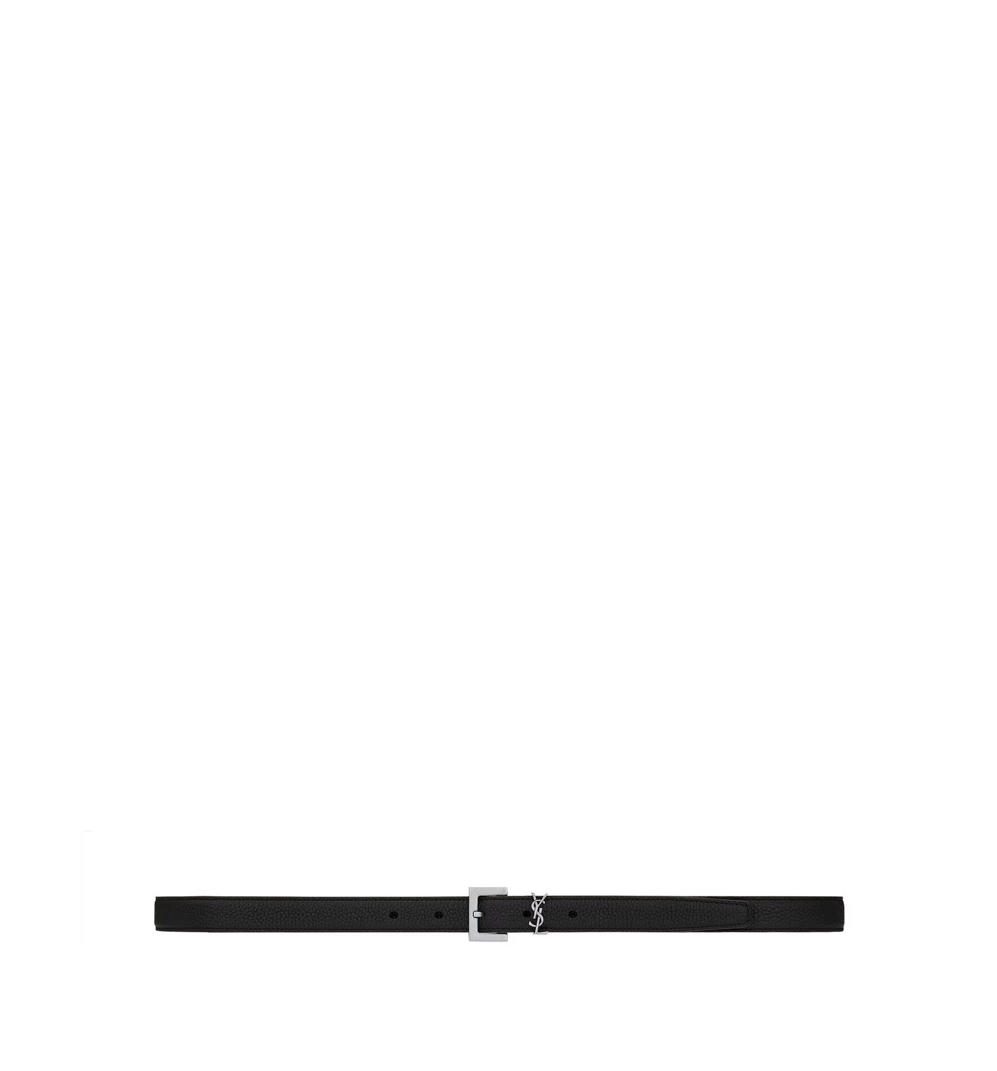 Cassandre Thin Belt In Grained Leather
