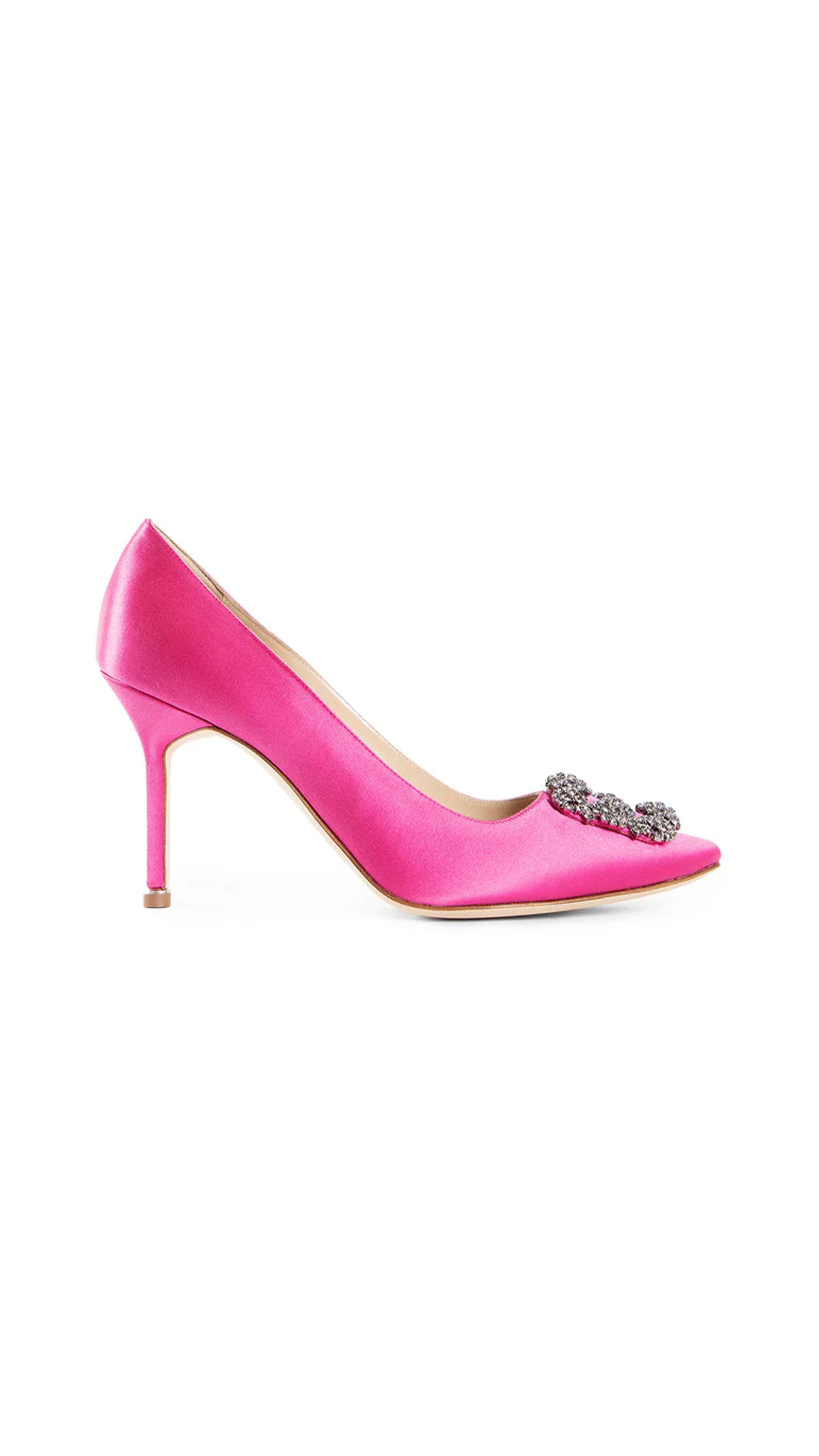 Hangisi 90 Satin Pump - Hot Pink