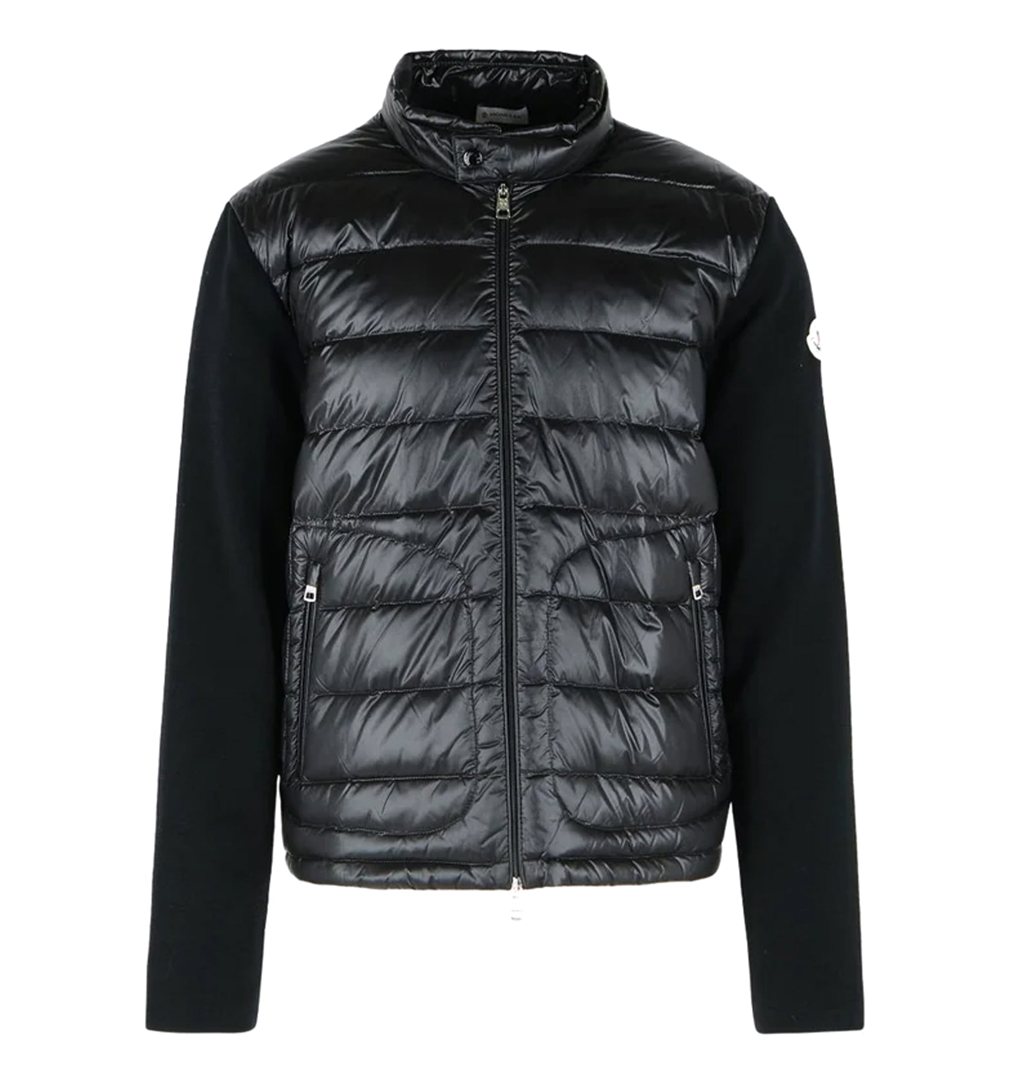 Padded Wool Zip-Up Cardigan