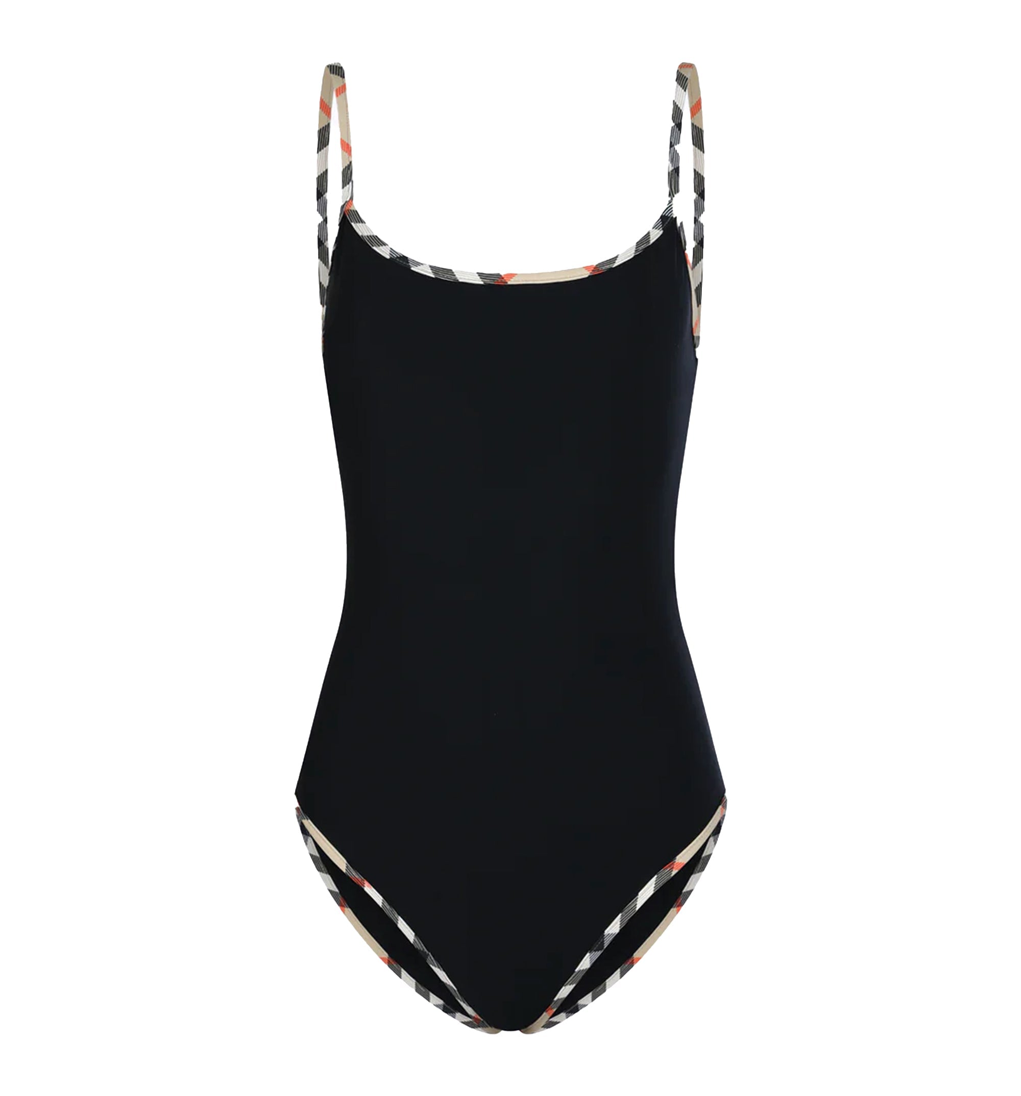 Check Trim Swimsuit