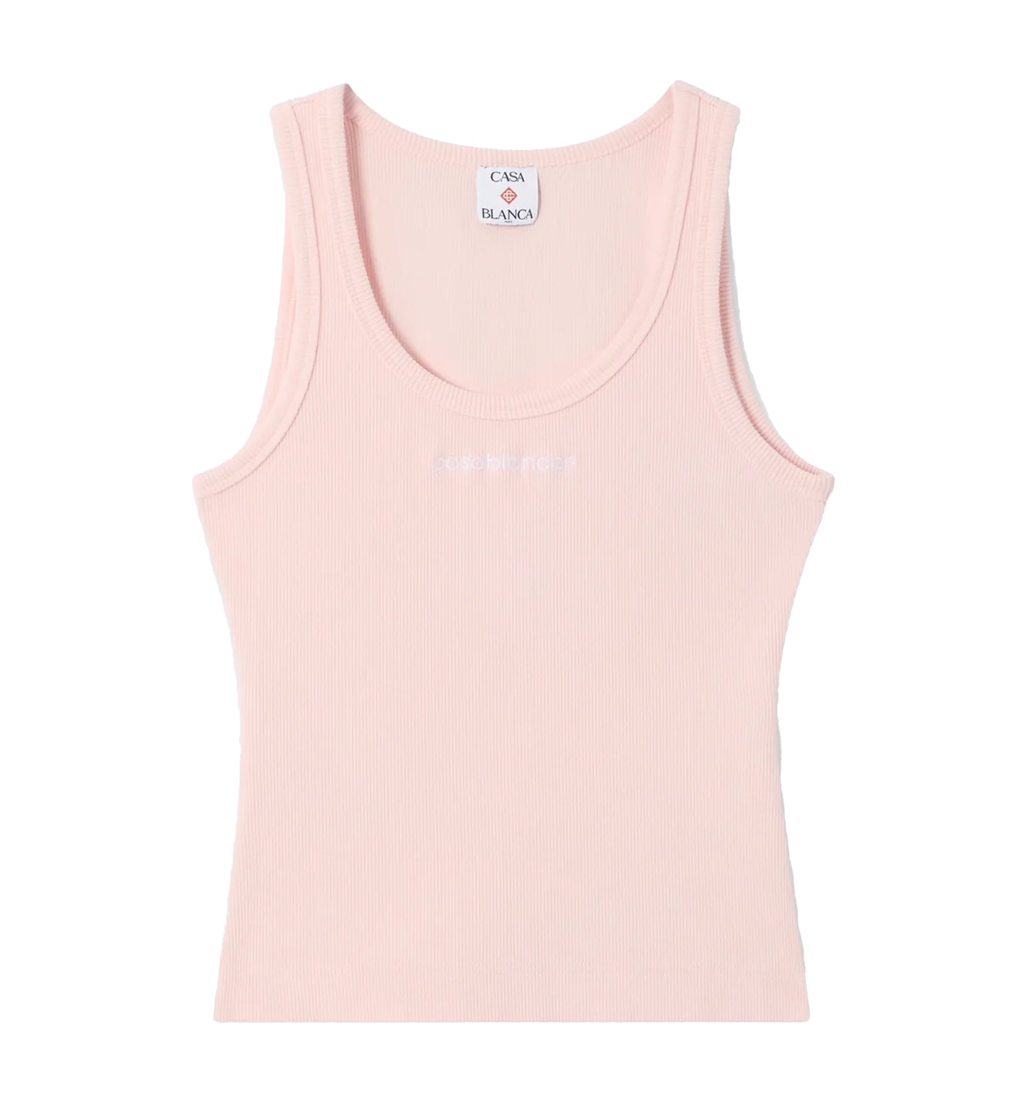 Pink Ribbed Tank Top