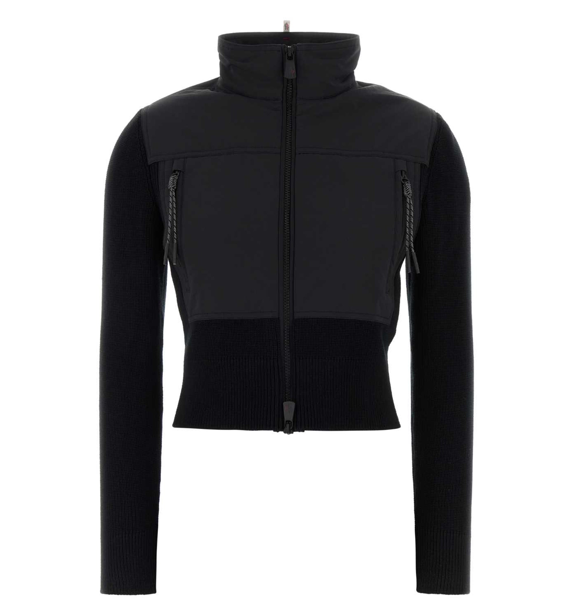 Padded Zip-Up Cotton Cardigan