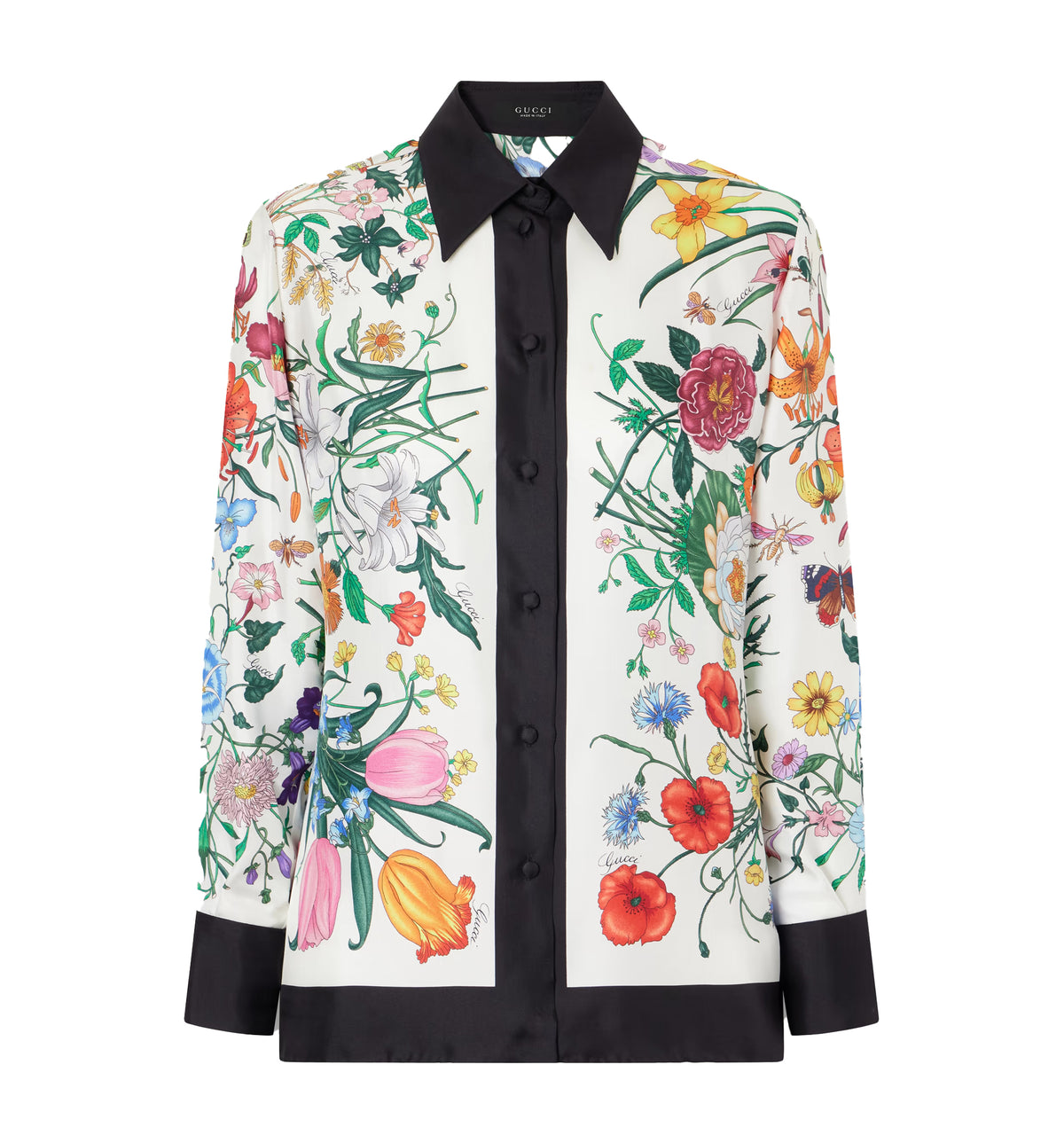 Printed silk shirt