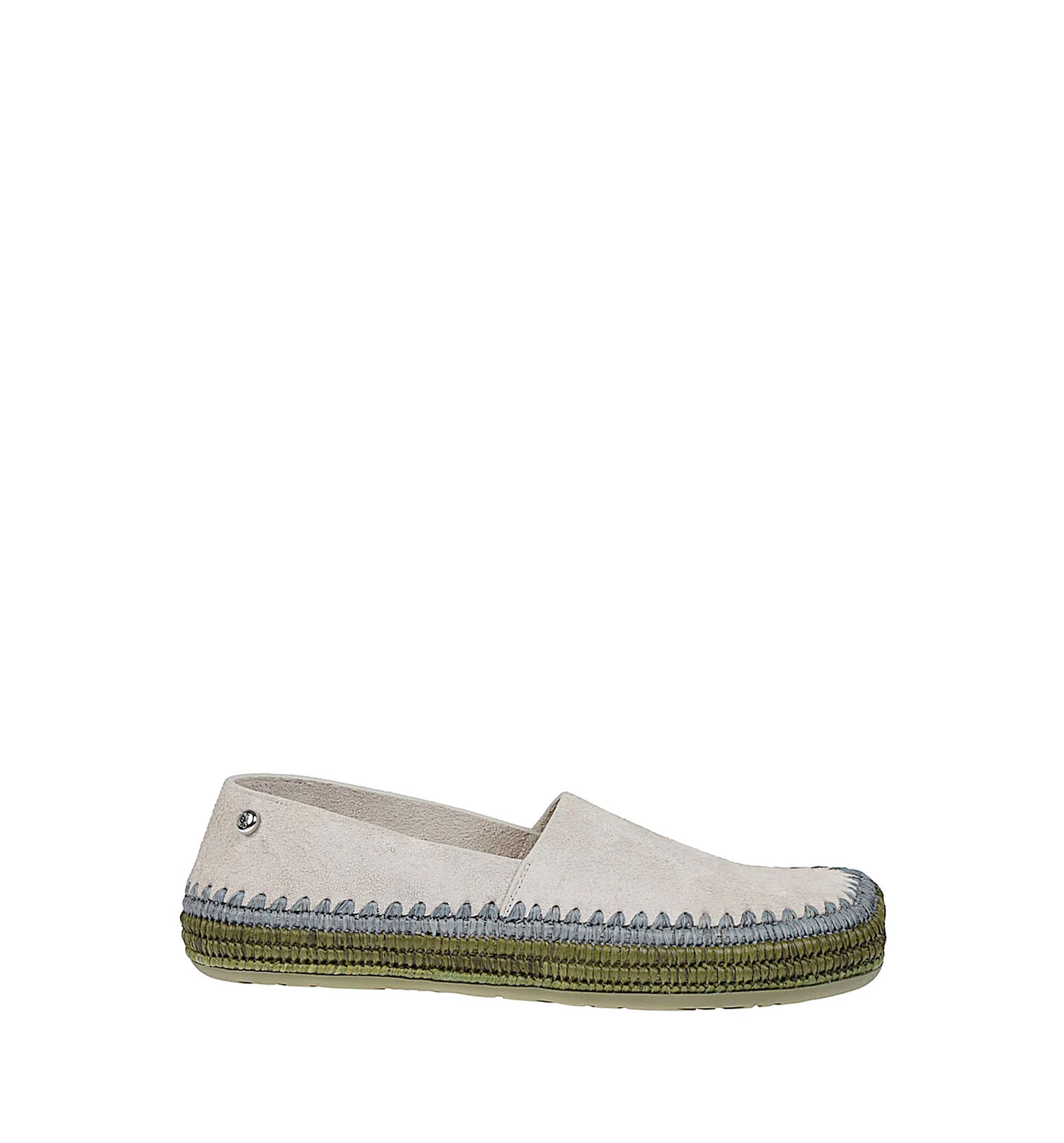 Rio Slipper In Suede And Raffia