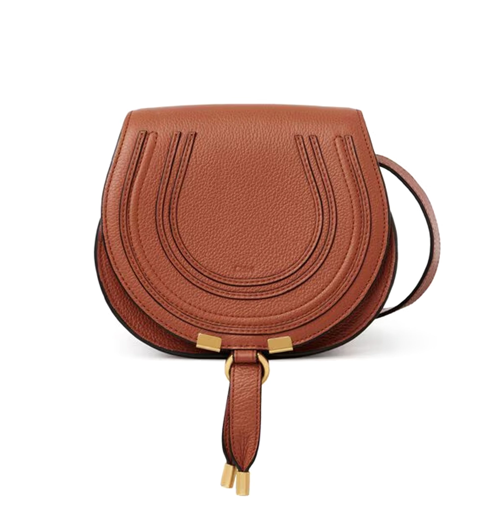 Marcie Small Saddle Bag In Grained Calfskin