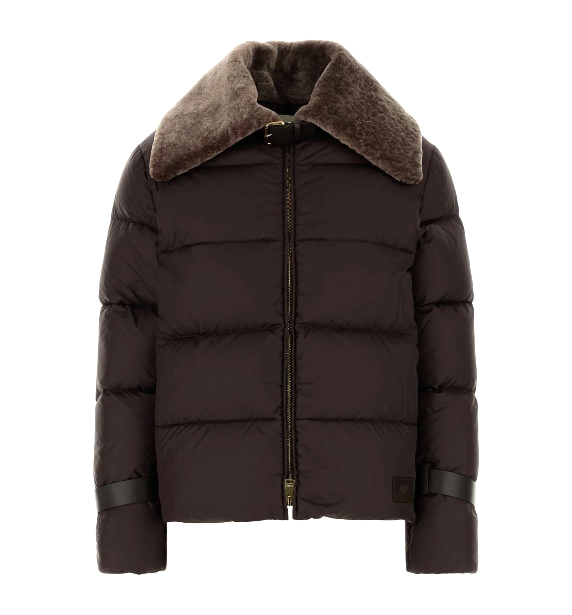 Technical Fabric And Shearling Down Jacket