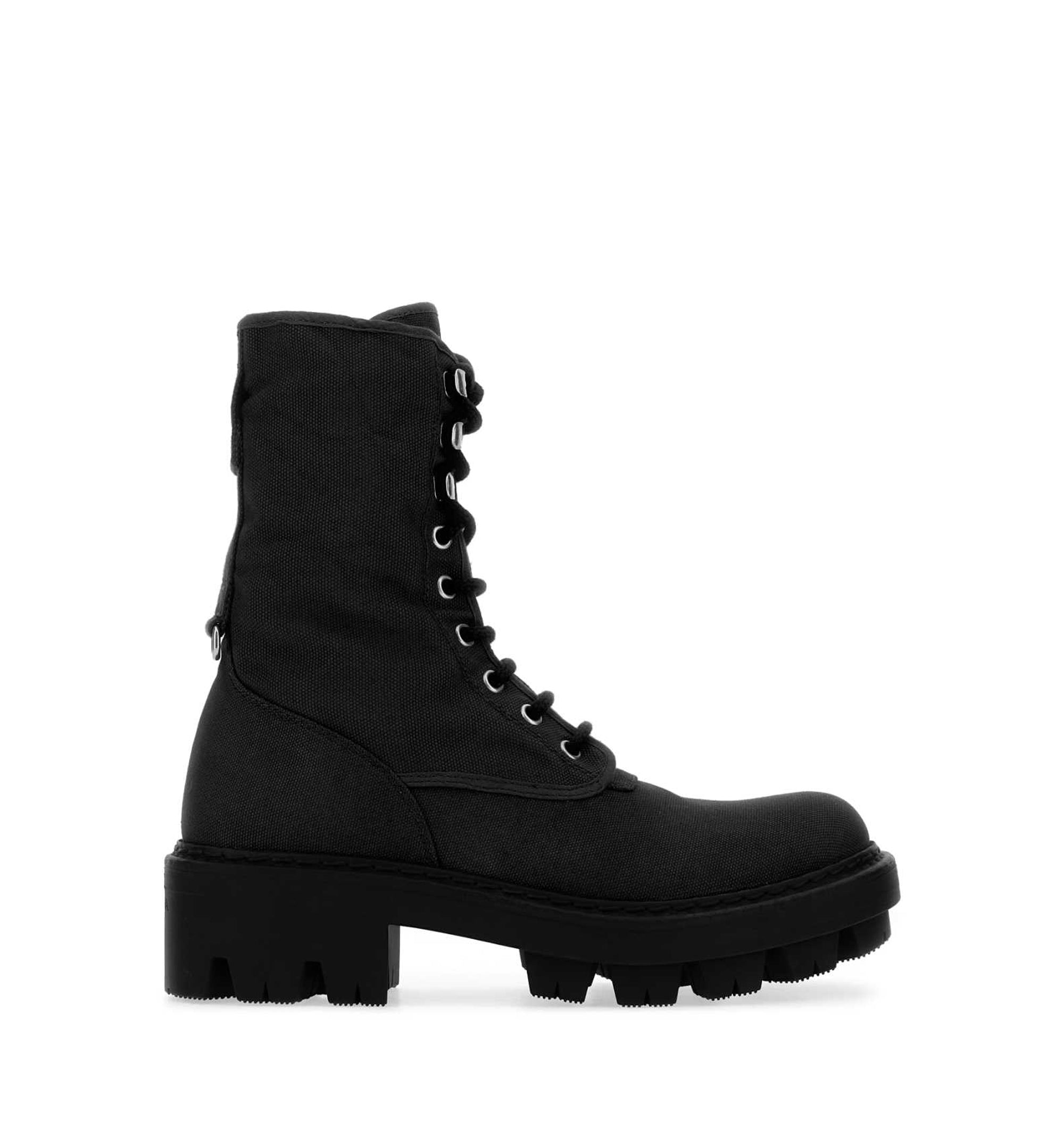 Canvas Lace-Up Boots
