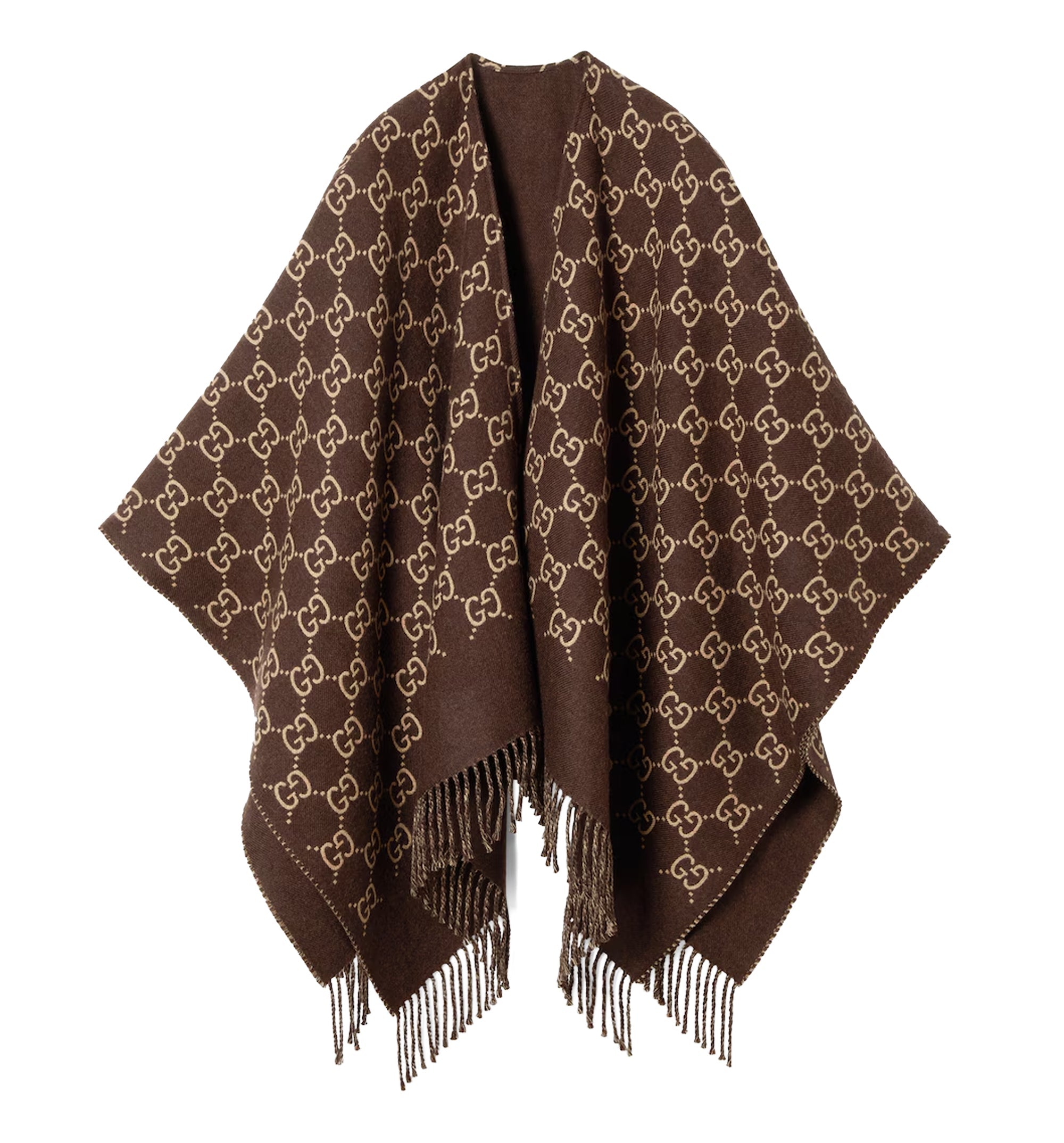 GG Wool Jacquard Cape