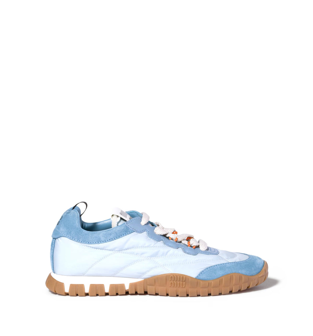 Tyre technical fabric and suede sneakers
